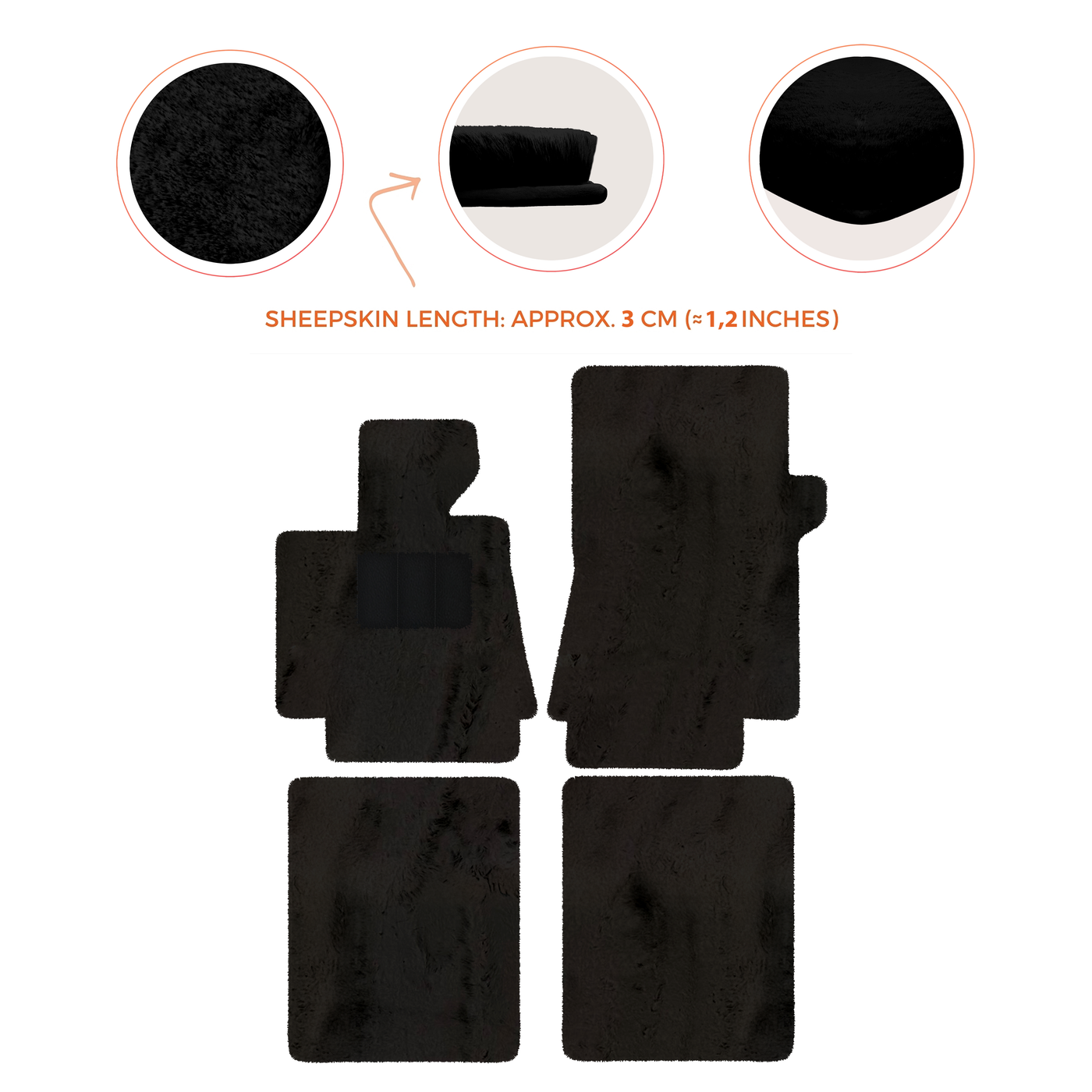 Luxurious Premium Sheepskin Floor Mats for Bentley Arnage (1998-2009)