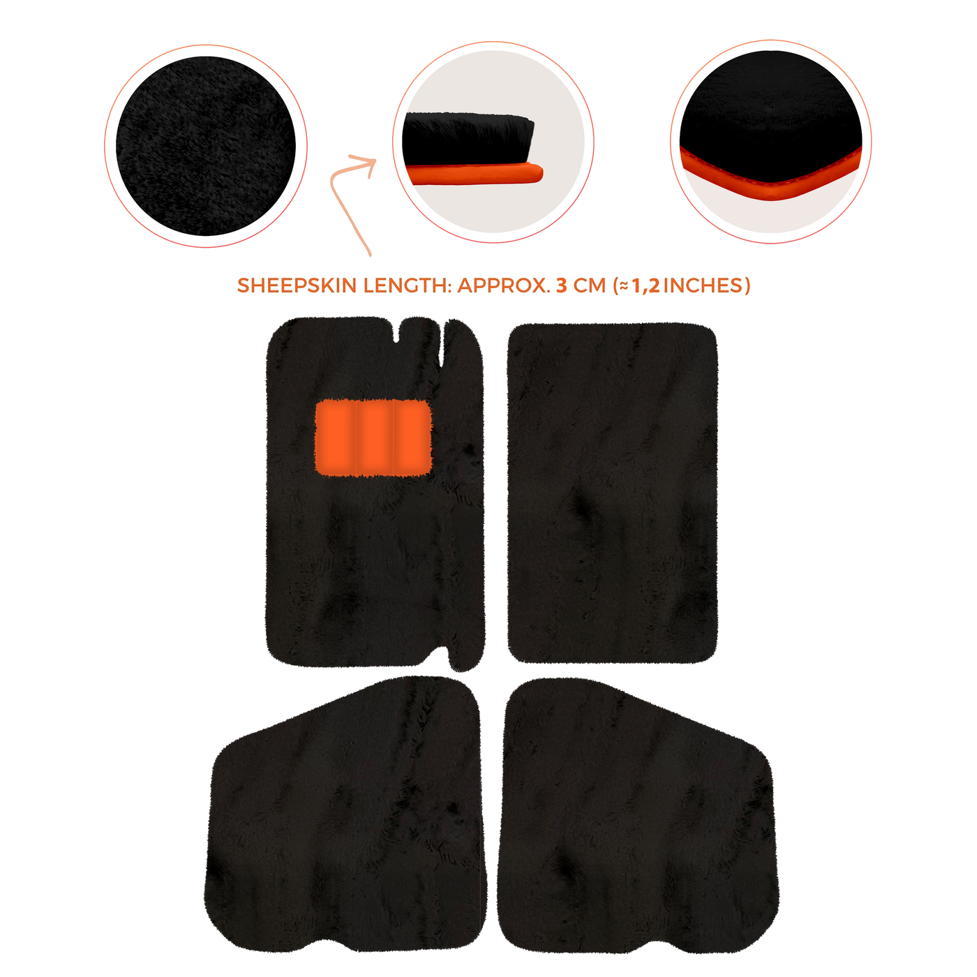 Premium Sheepskin Floor Mats for Rolls-Royce Shadow (1965-1977)