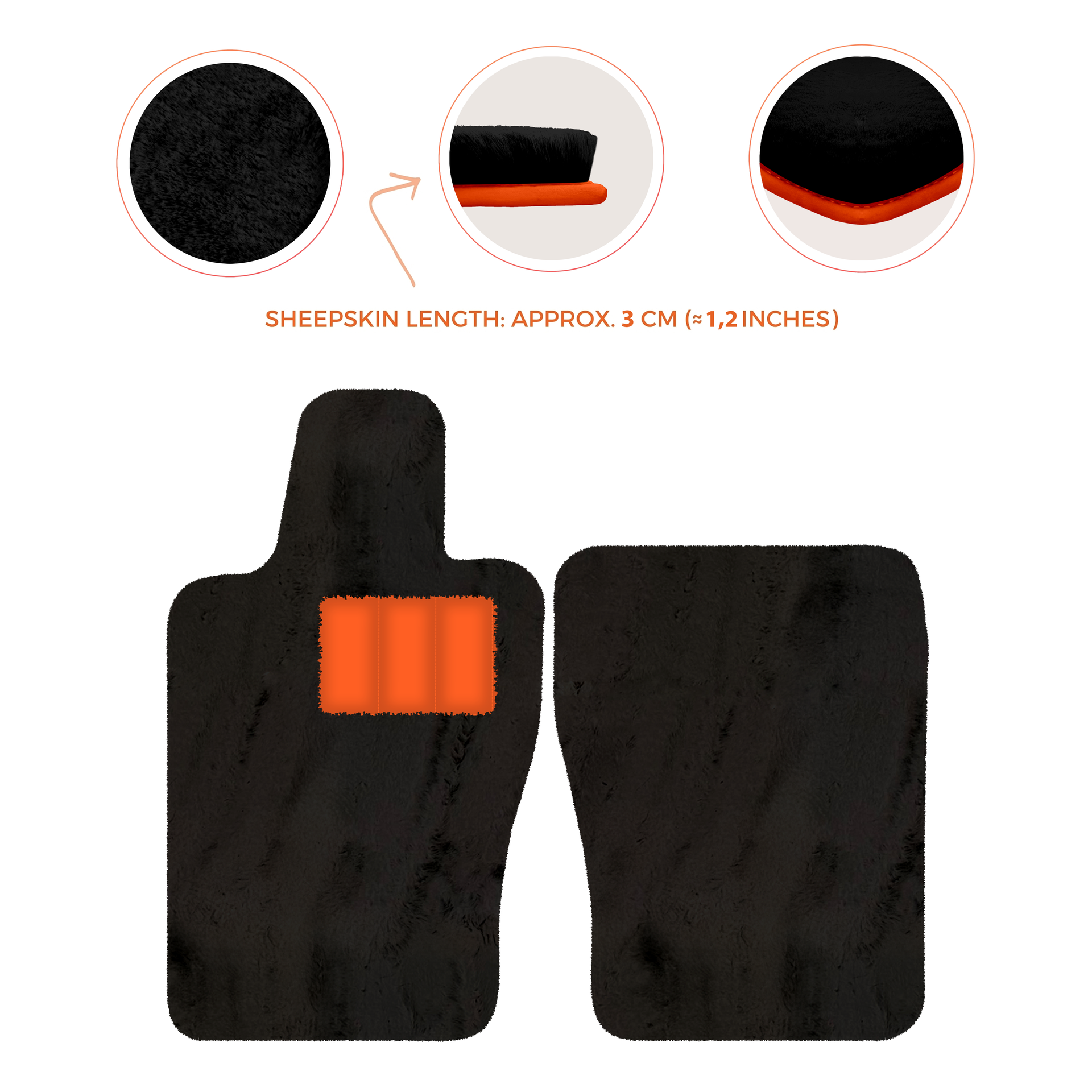 Premium Sheepskin Floor Mats for Aston Martin V8 Vantage (2019-2025)