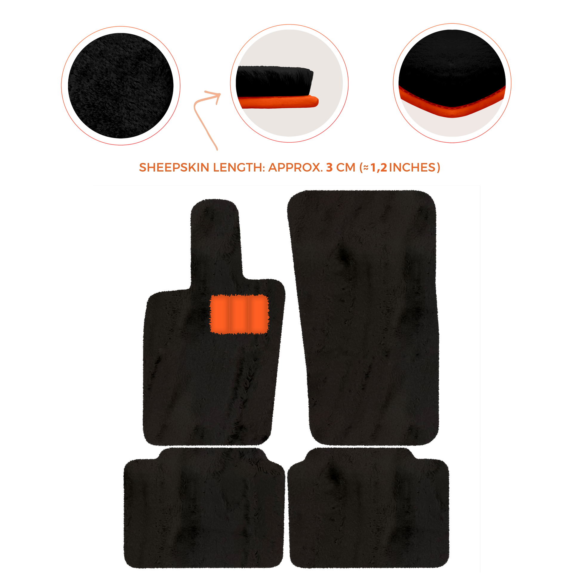 Luxury Sheepskin Floor Mats for Porsche Panamera (2017-2023)