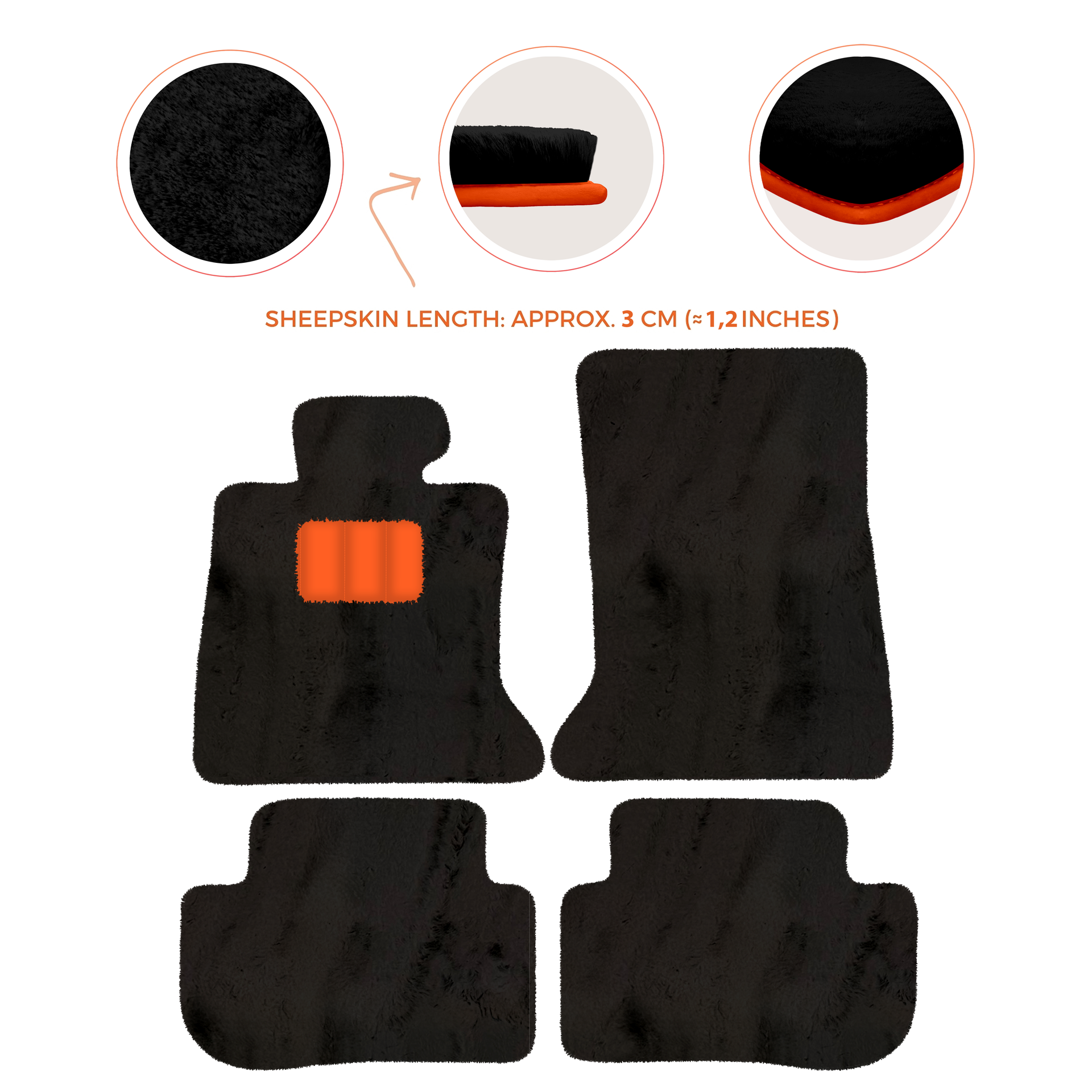 Premium Sheepskin Floor Mats for Rolls-Royce RR2 Dawn (2015-2023)