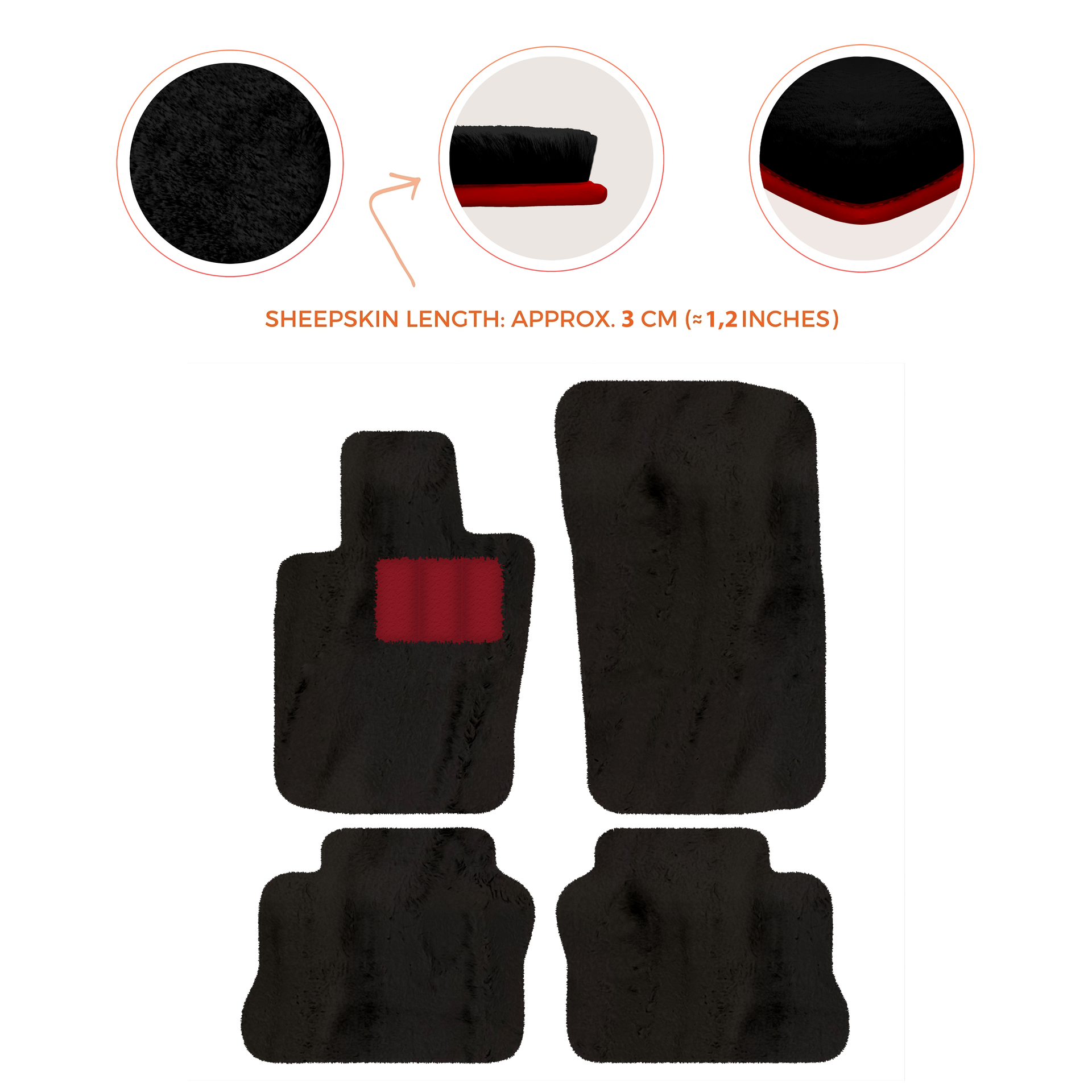 Luxurious Sheepskin Floor Mats for Porsche Panamera (2009-2016)