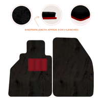 Sheepskin Floor Mats for Porsche 986 Boxster (1996-2004) - Sheepskin Length, Various Color Options