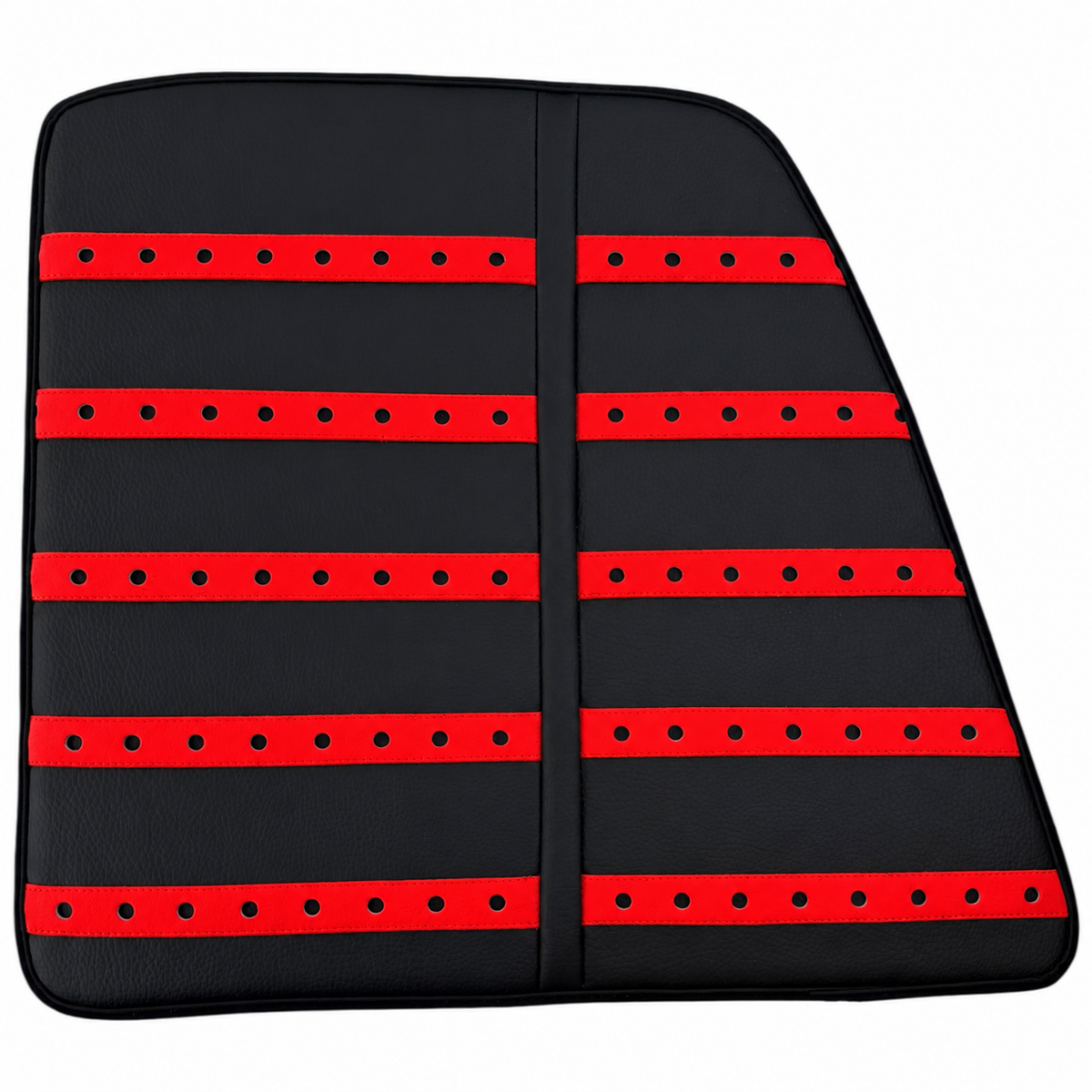 Black Leather Floor Mats with Red Daytona Design for Ferrari SF90 Stradale (2019-2024)