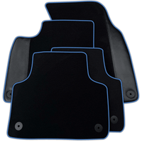 Customizable Black Carbon Leather Floor Mats for Audi A2 2000-2005 8Z | Various Trim Colors