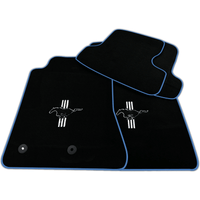 Black Floor Mats For Ford Mustang VI (2015-2023) with Pony | Various Trim Colors