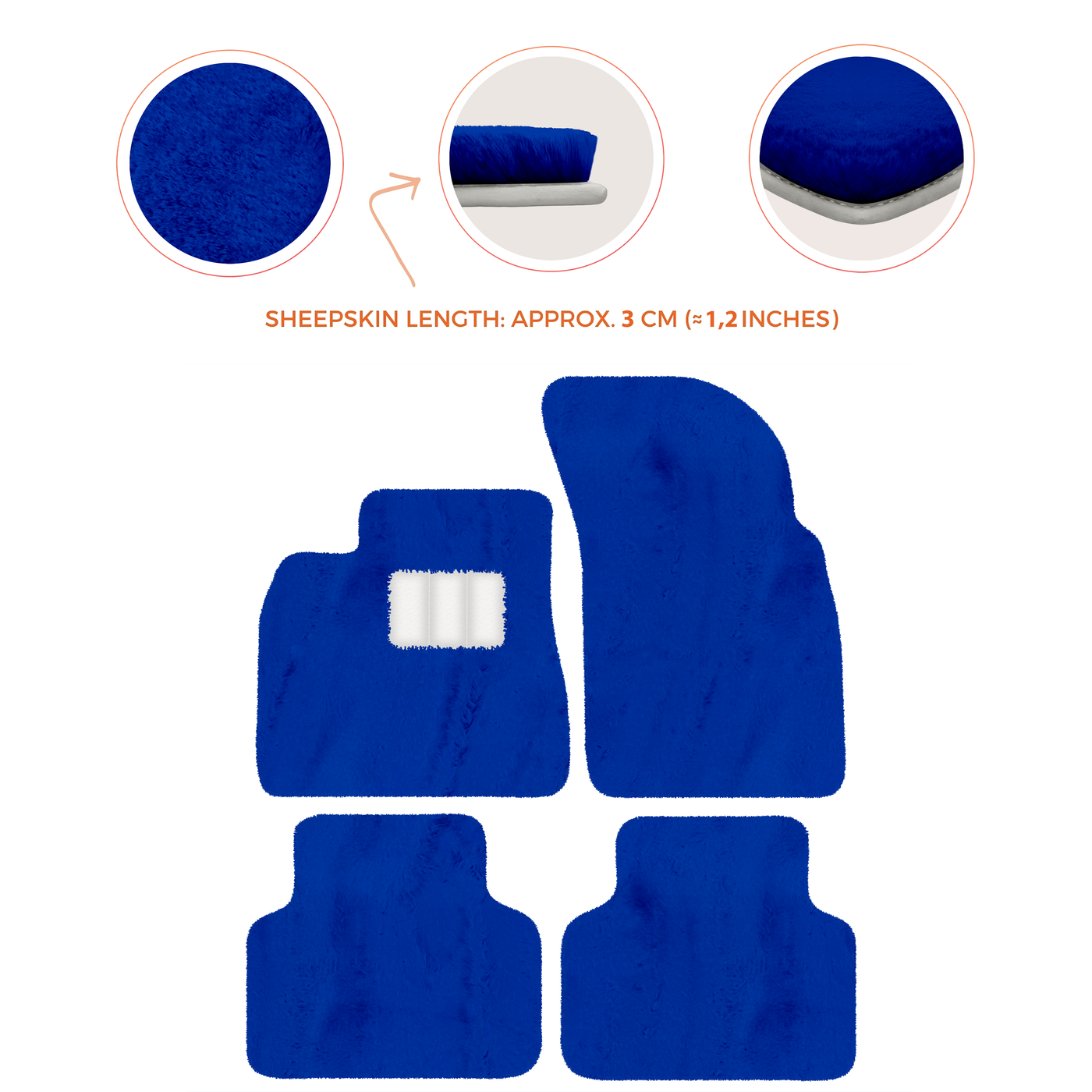 Premium Luxury Sheepskin Floor Mats for Bentley Bentayga 2015-2023