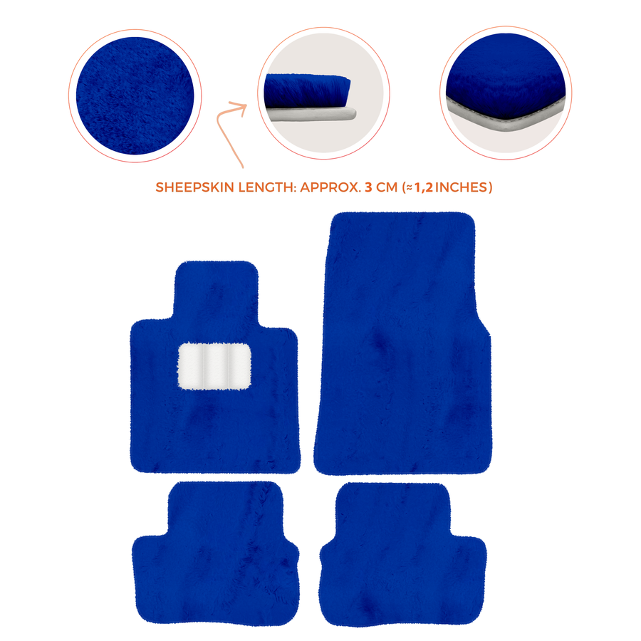 Premium Sheepskin Floor Mats for Rolls-Royce Shadow (1965-1977)