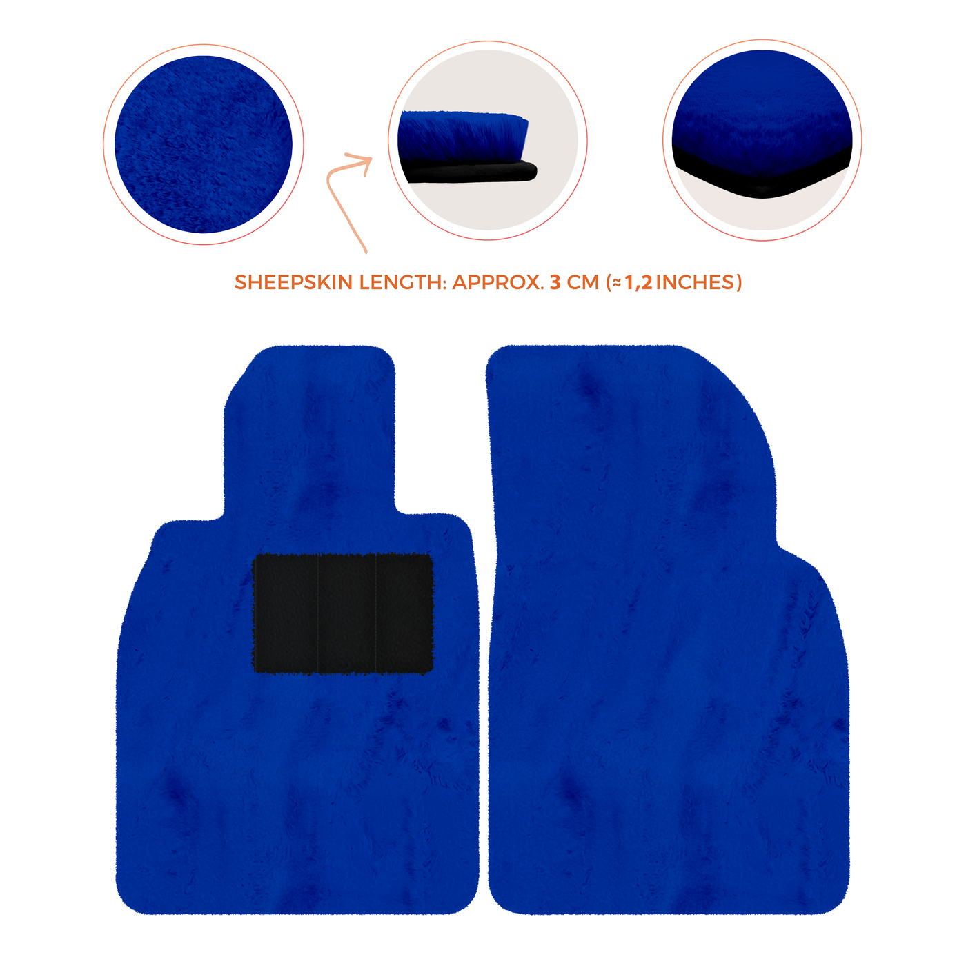 Premium Sheepskin Floor Mats for Porsche Cayenne (2018-2023)