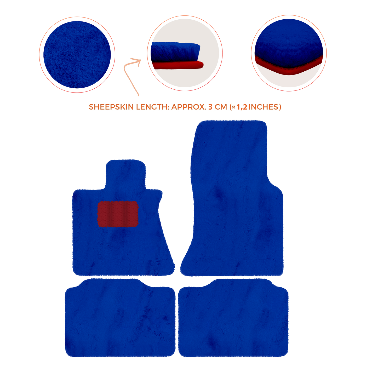 Premium Sheepskin Floor Mats for Rolls-Royce Phantom Sedan (2003-2016)