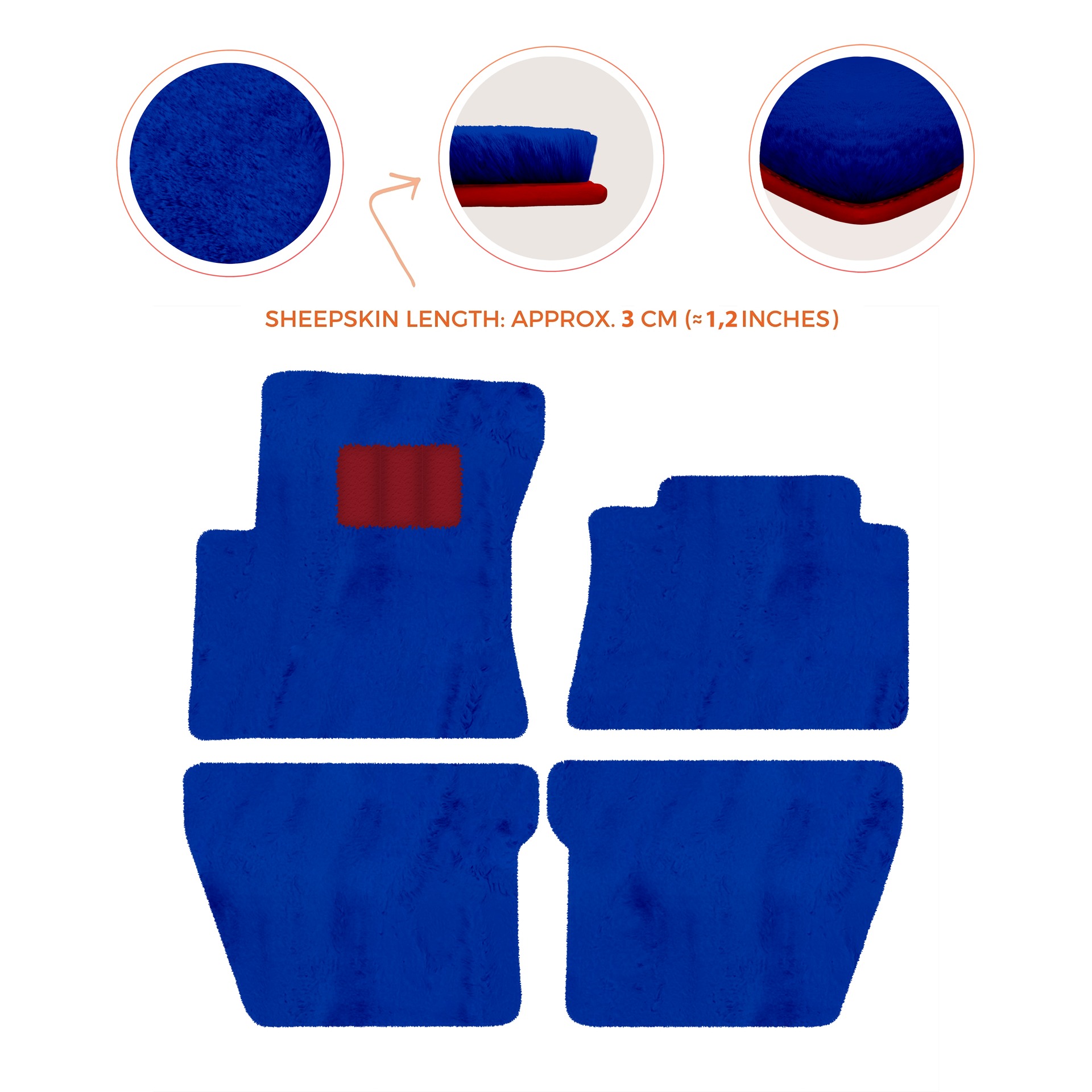 Premium Sheepskin Floor Mats for Bentley Flying Spur (2019-2023)