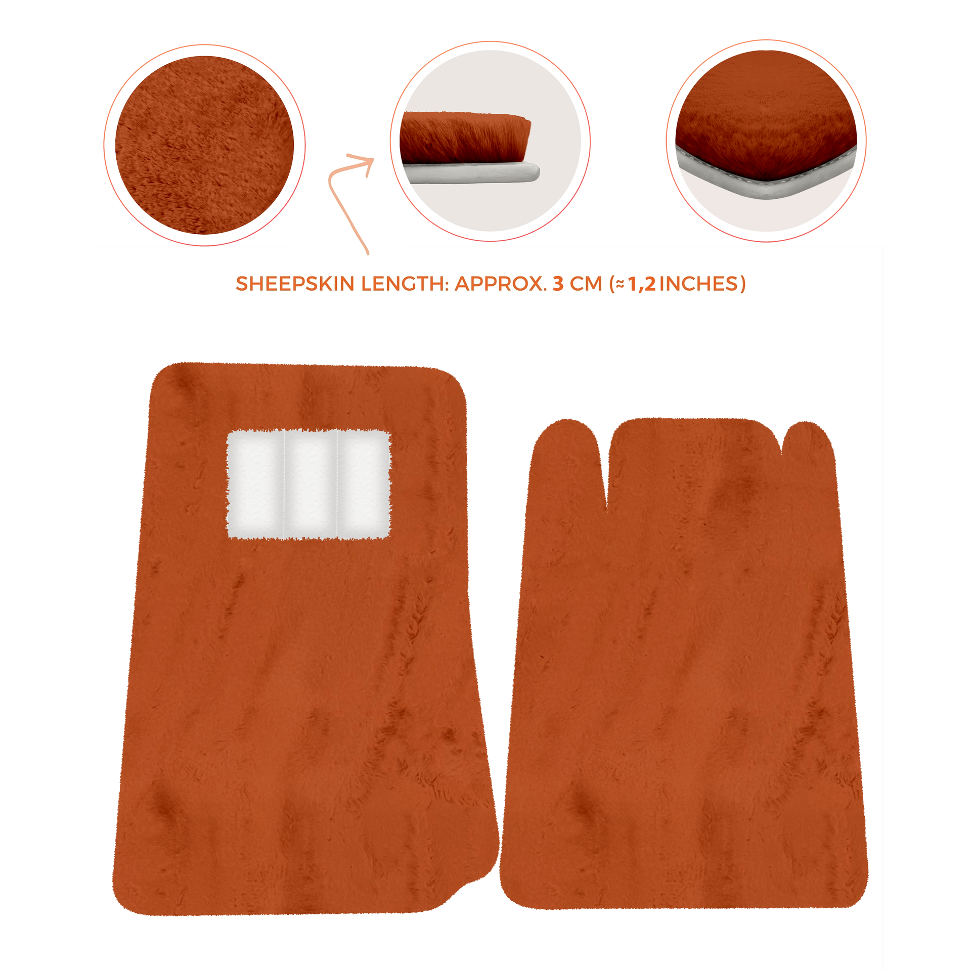 Lamborghini Jalpa Sheepskin Floor Mats (1981-1988) - Premium Luxury