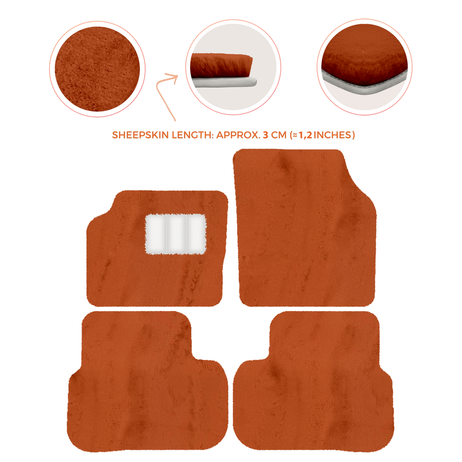 Luxury Sheepskin Floor Mats for Aston Martin V8 Coupe (1996-2000)