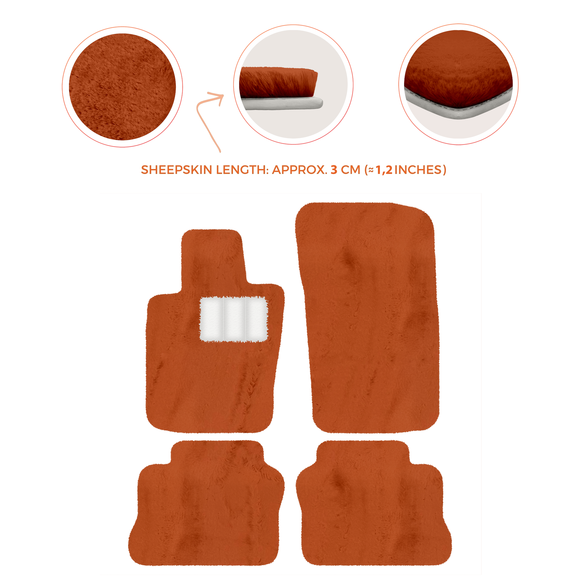Luxurious Sheepskin Floor Mats for Porsche Panamera (2009-2016)
