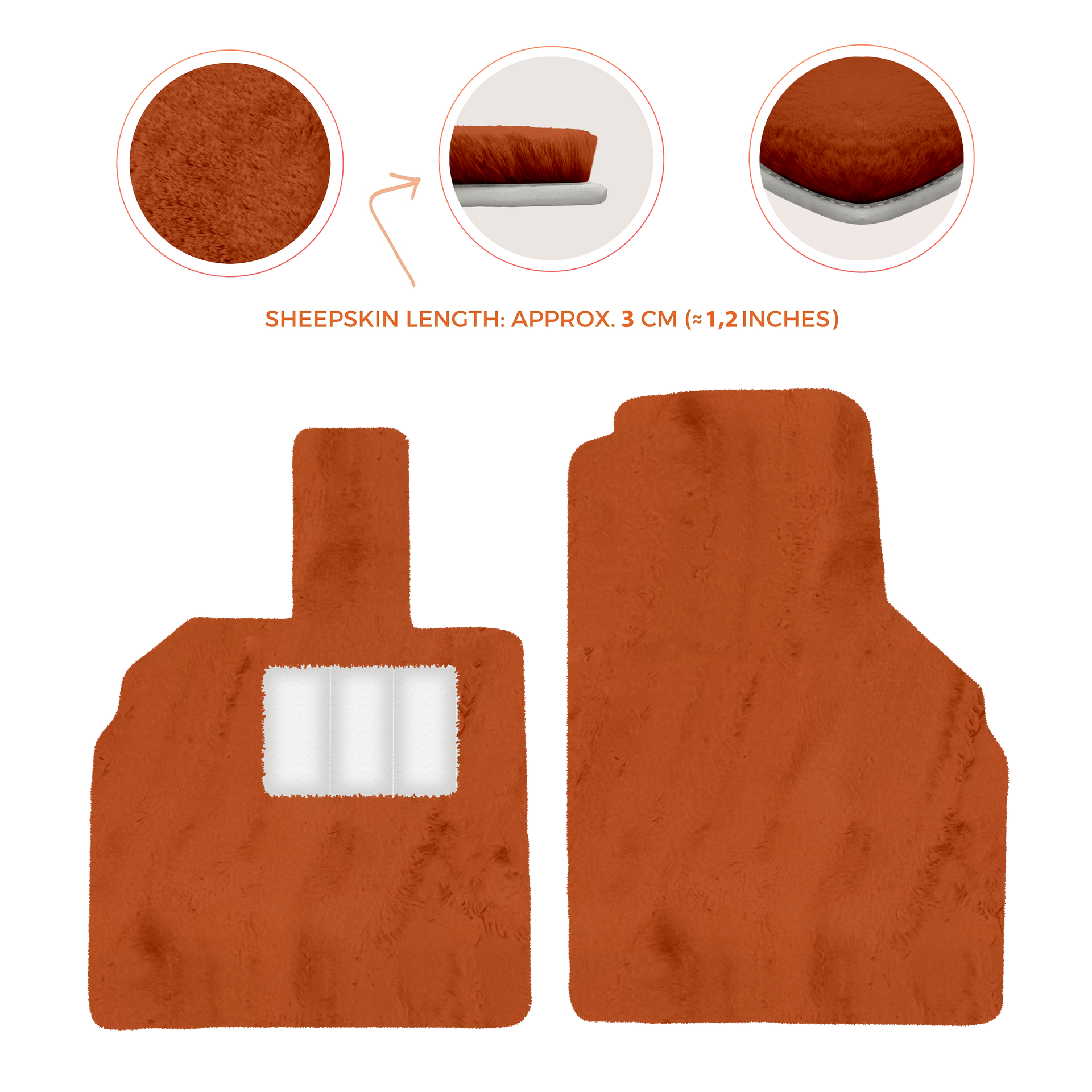 Luxury Sheepskin Floor Mats for Lamborghini Urus (2018-2026)