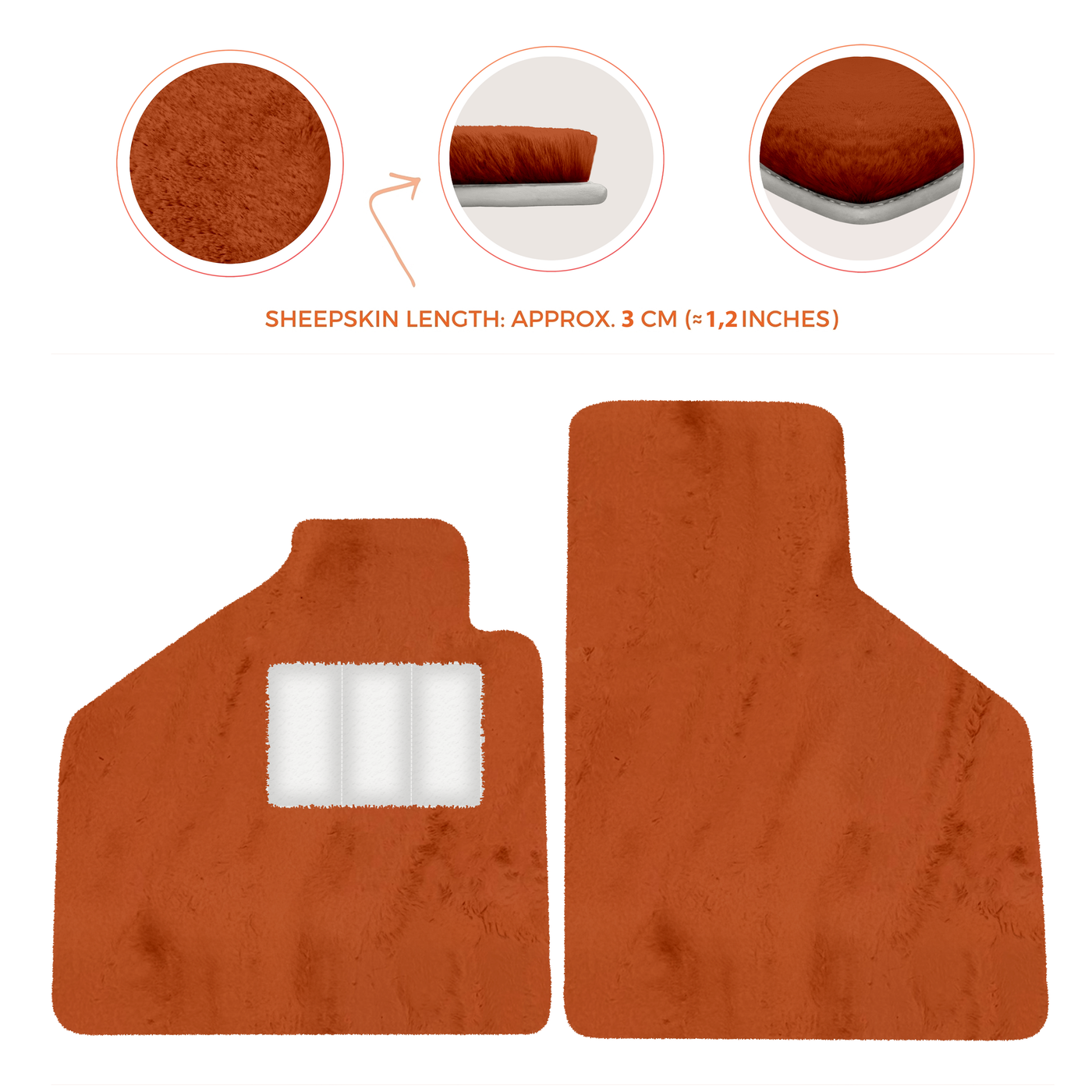 Premium Sheepskin Floor Mats for Lamborghini Aventador (2012-2022)