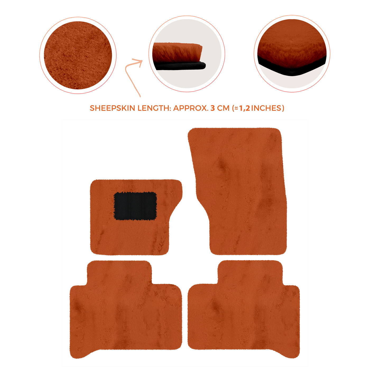 Luxury Sheepskin Floor Mats for Range Rover Velar (2017-2024)