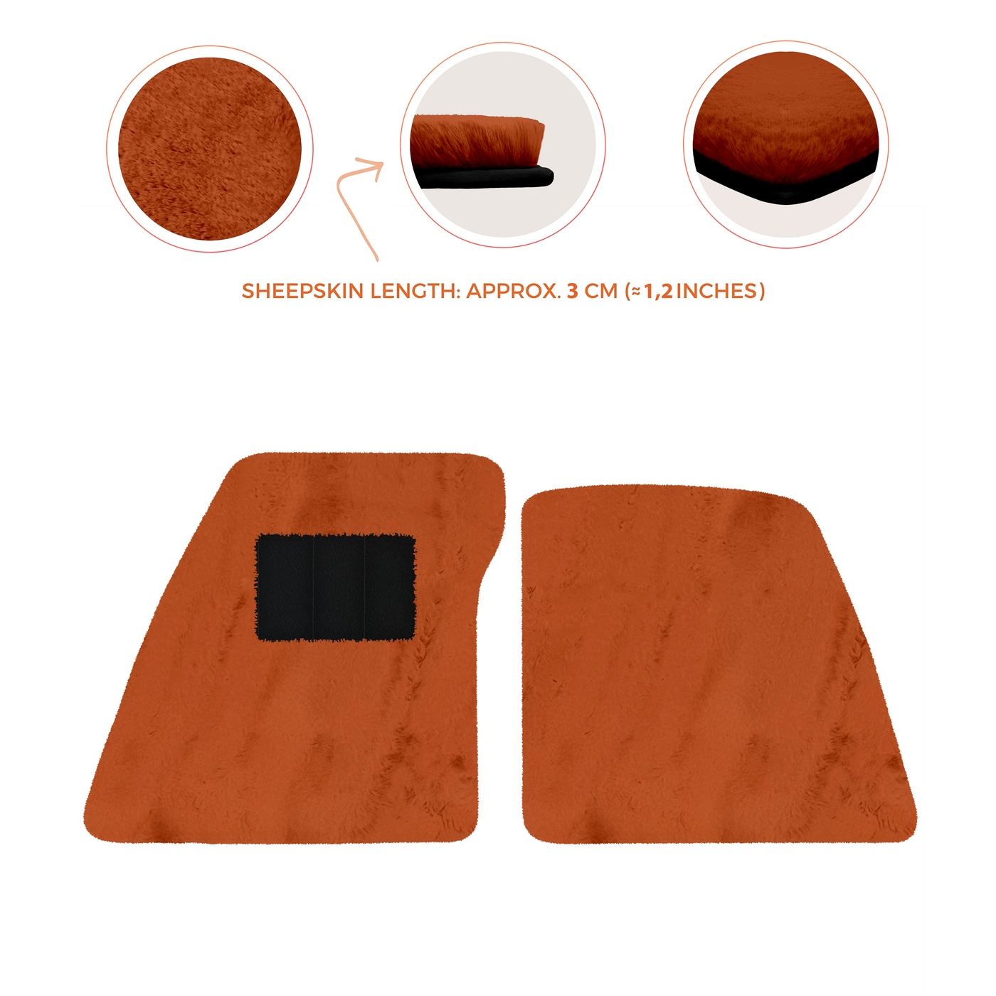 Premium Sheepskin Floor Mats for Ferrari 296 GTS (2022-2025)