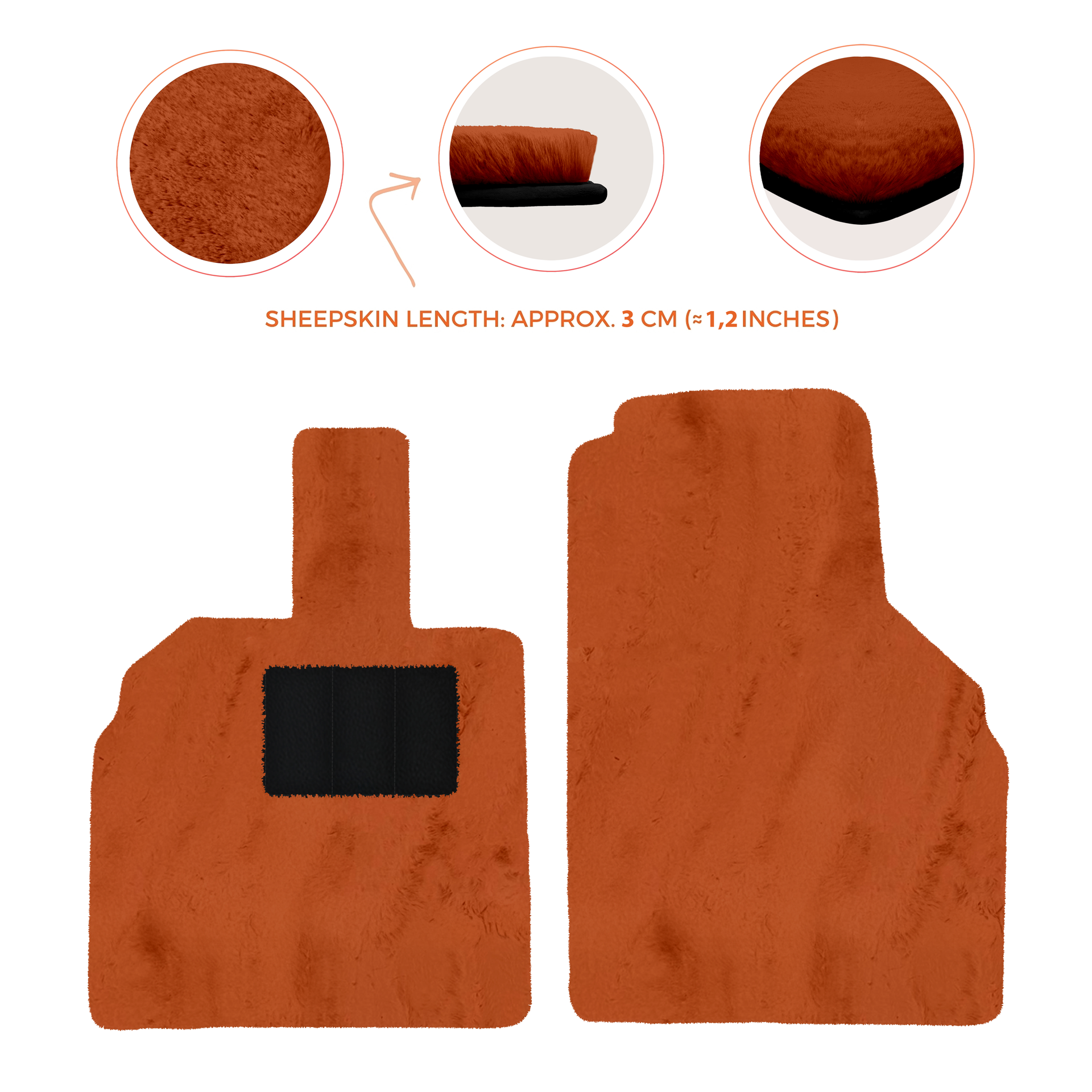 Luxury Sheepskin Floor Mats for Lamborghini Urus (2018-2026)