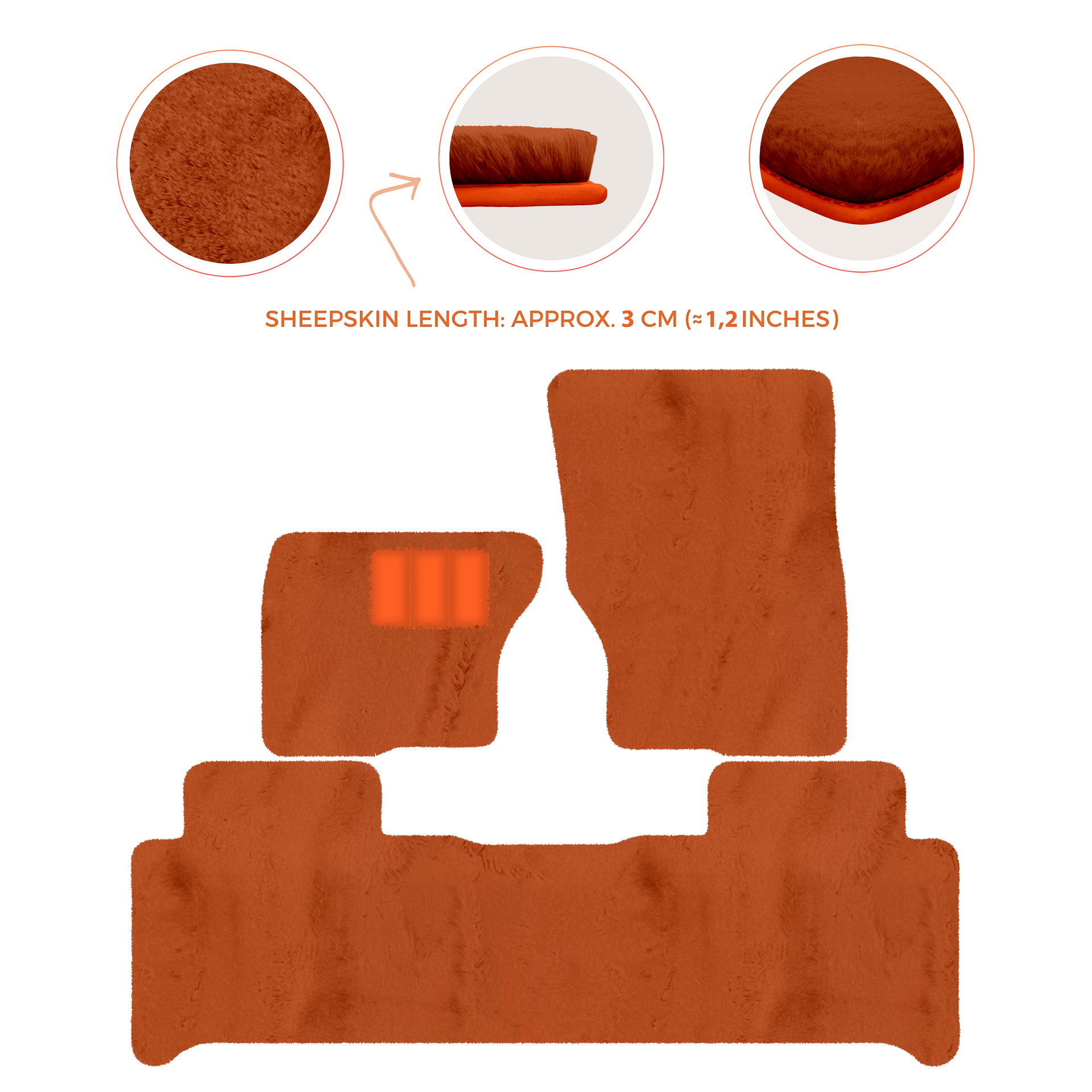 Luxury Sheepskin Floor Mats for Land Rover Discovery (2017-2026)