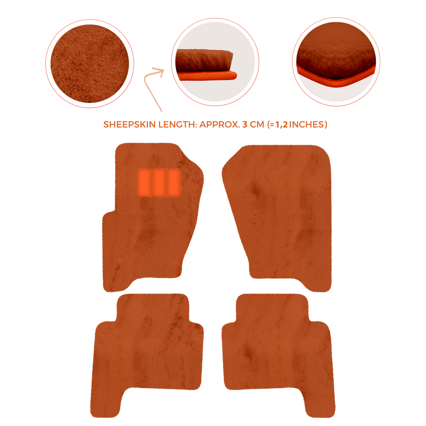 Luxury Sheepskin Floor Mats for Land Rover Discovery (2017-2026)