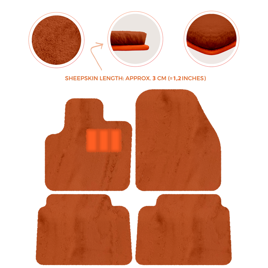 Luxury Sheepskin Floor Mats for Land Rover Discovery Sport (2015-2019)