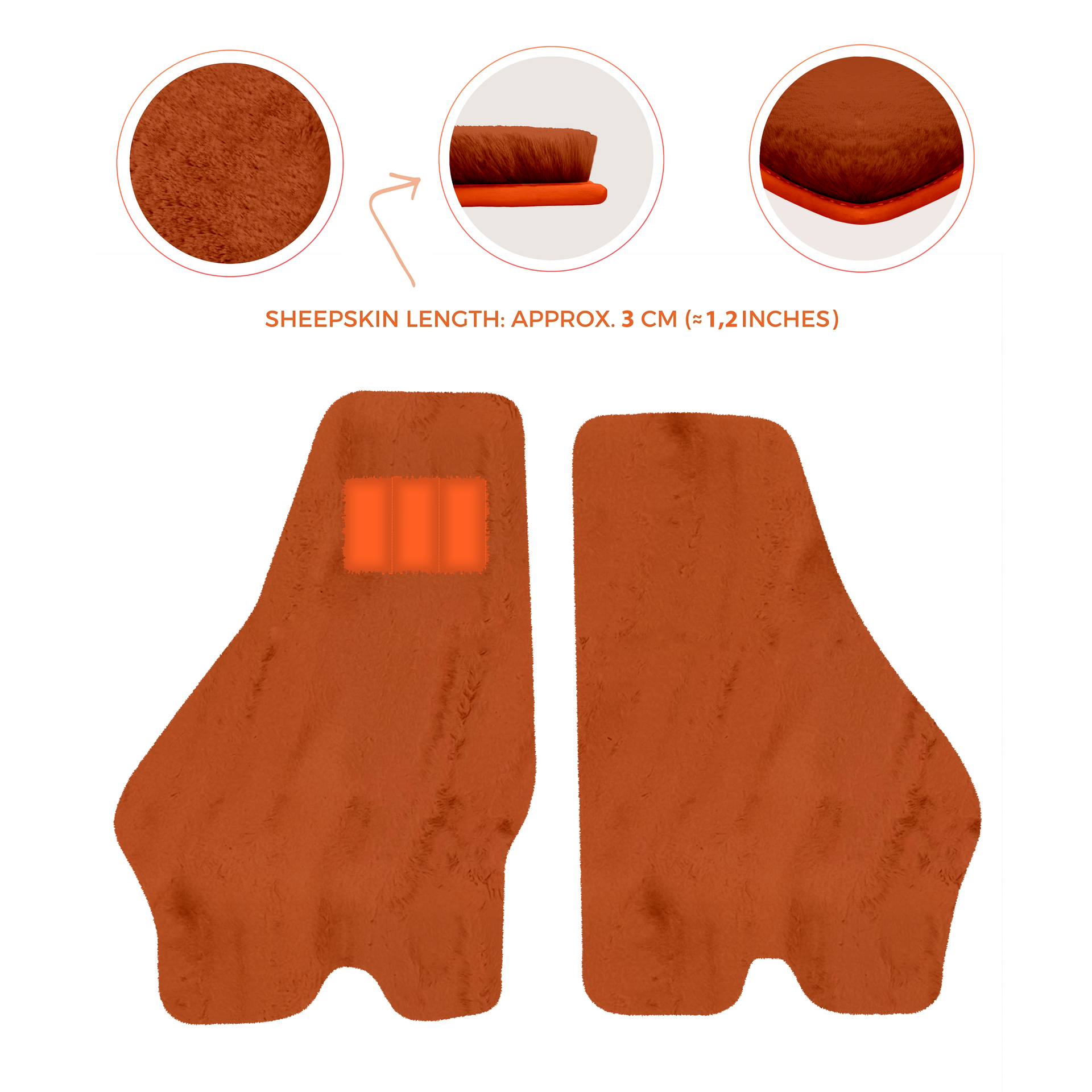 Luxury Sheepskin Floor Mats for Lamborghini Urus (2018-2026)