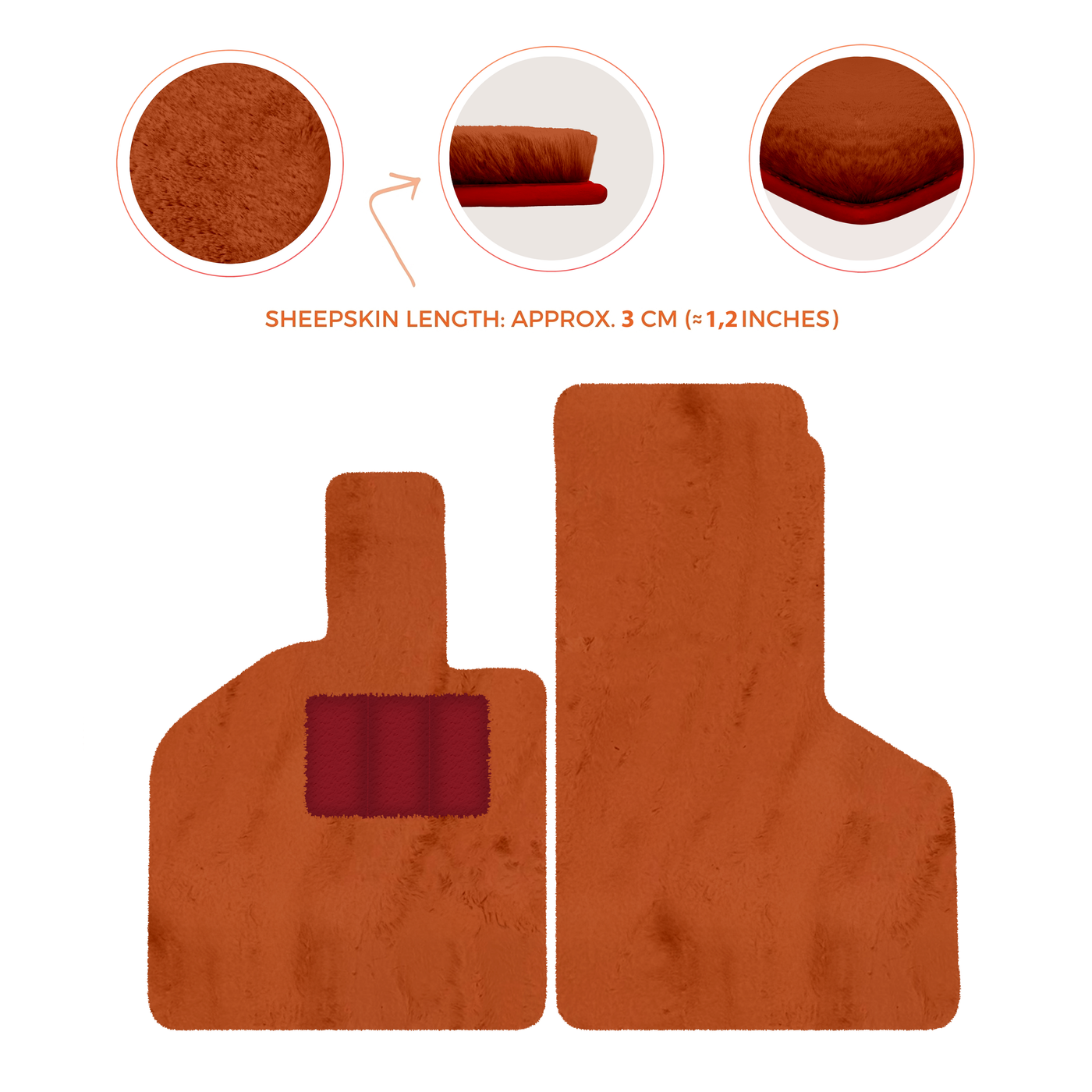 Luxury Sheepskin Floor Mats for Lamborghini Gallardo (2004-2014)