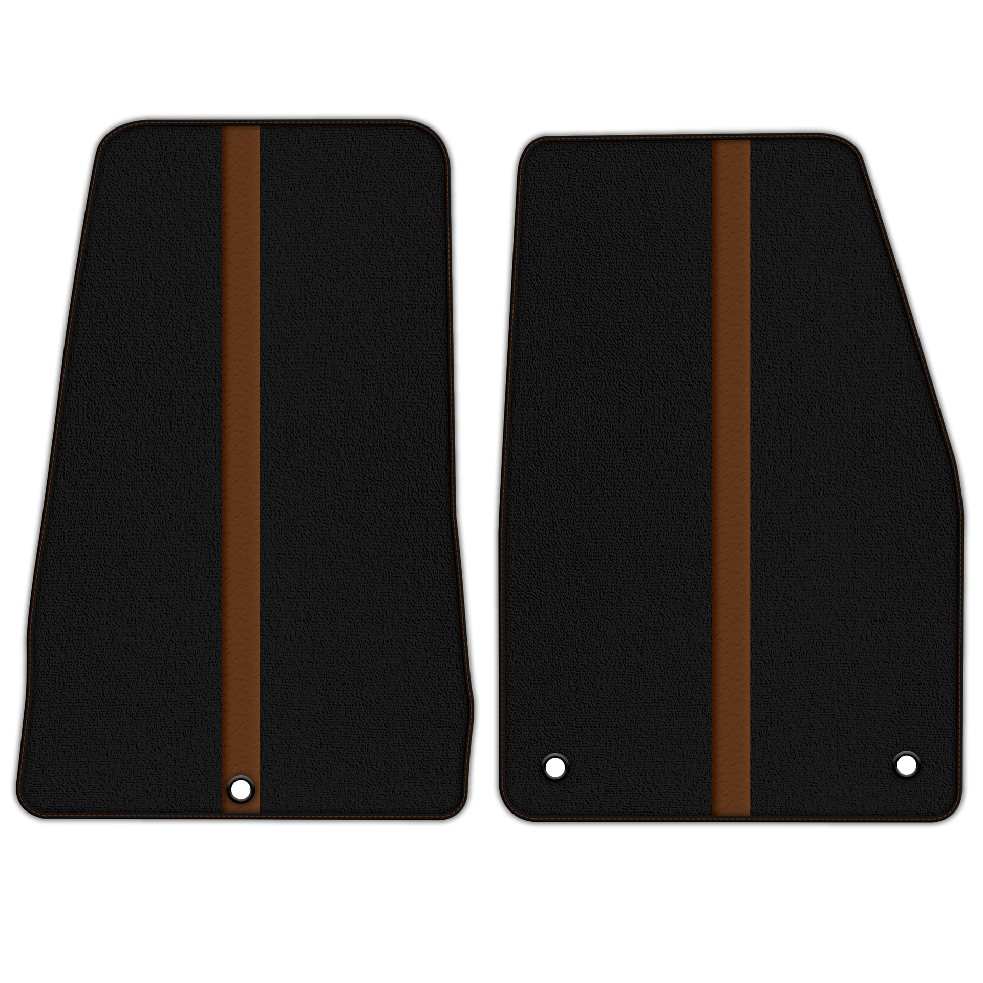 Black Floor Mats with Leather Line for Dodge Viper (2003-2006) - Various Colors