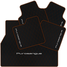 Premium Black Leather Floor Mats for Rolls Royce Shadow (1965-1977)