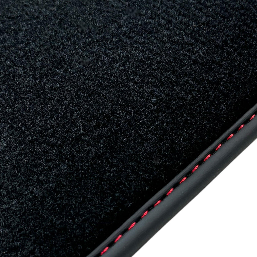 Black Floor Mats for Lamborghini Aventador SVJ with Alcantara Leather - AutoWin