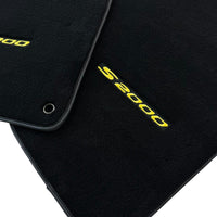 Floor Mats for Honda S2000 (1999–2004) Black Tailored with Yellow S2000 Logo - AutoWin