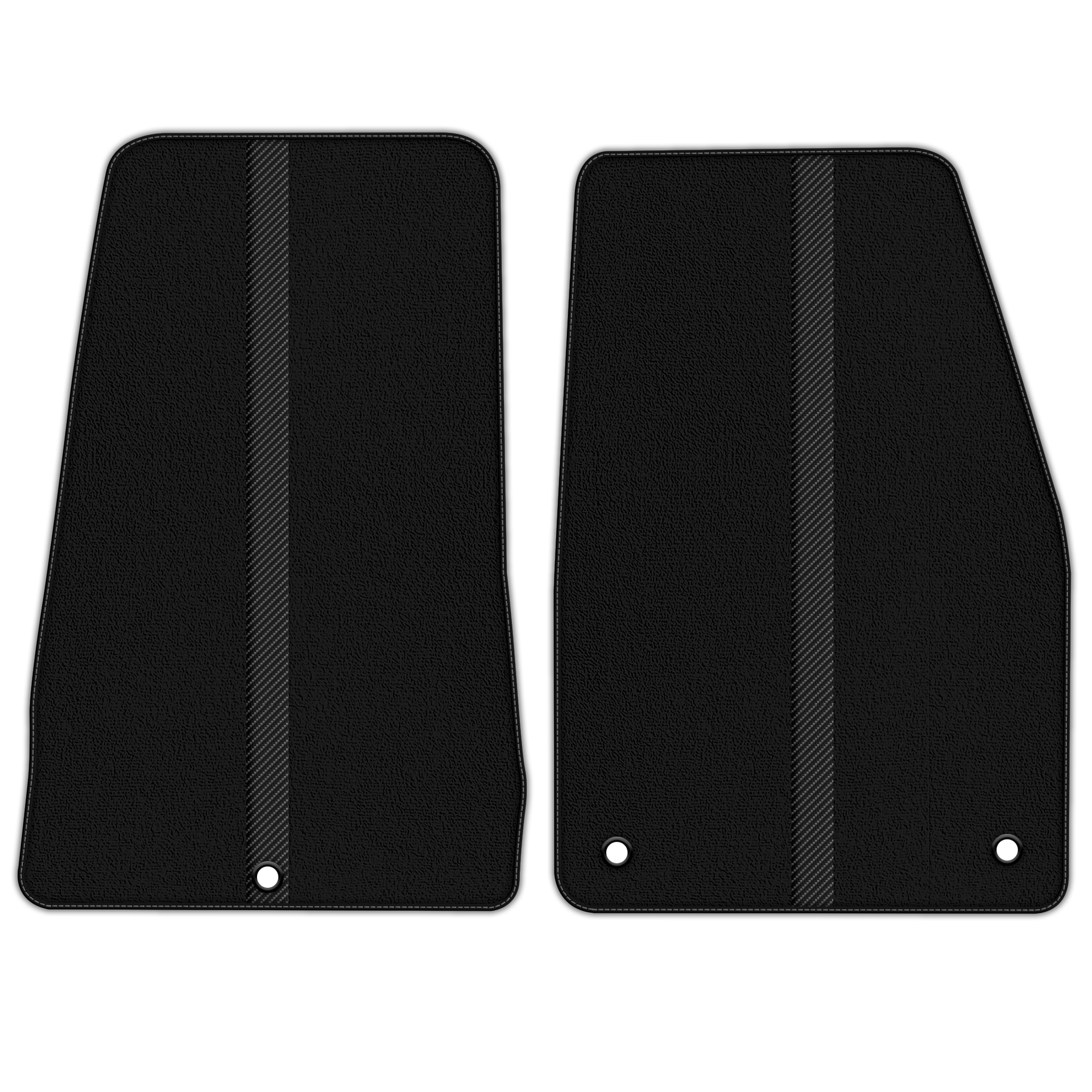 Black Floor Mats with Leather Line for Dodge Viper (2003-2006) - Various Colors