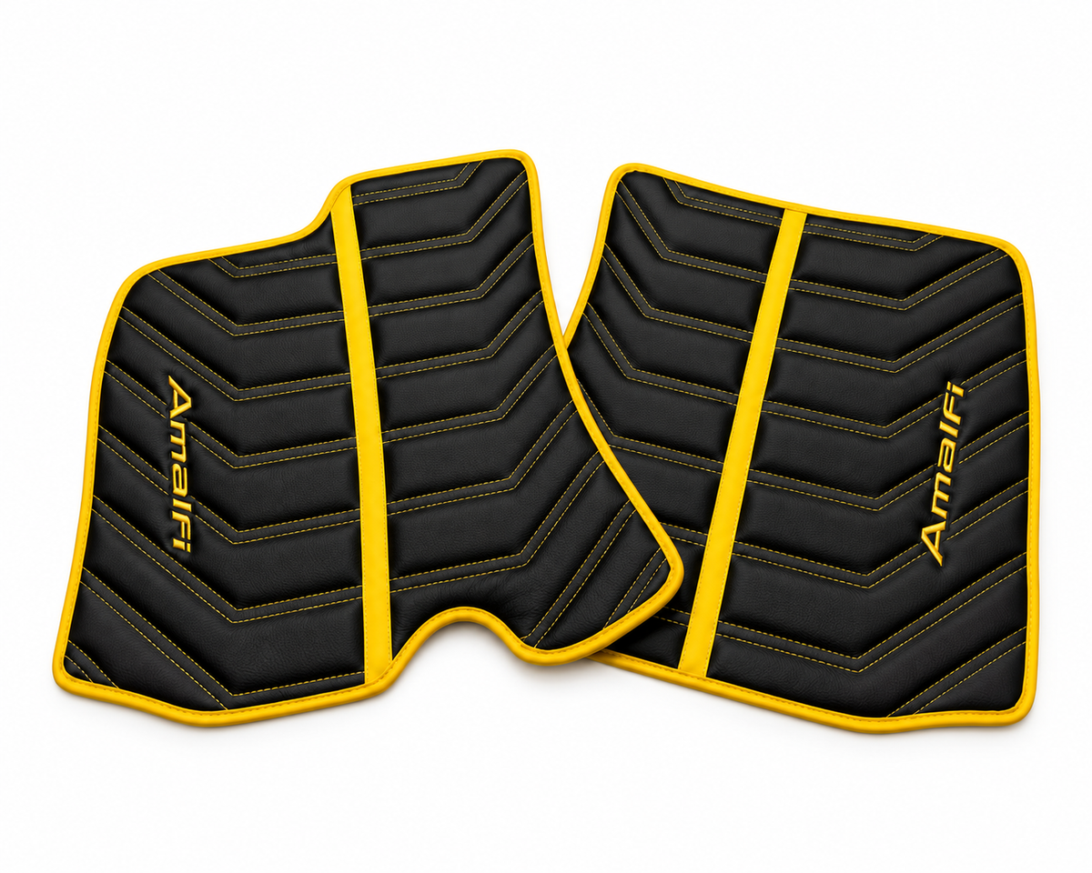 Customizable Leather Floor Mats with AW46 Pattern for Ferrari Roma (2021-2027)