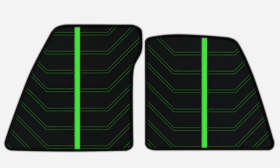 Black Leather Floor Mats for Ferrari 849 Testarossa (2026-2027)
