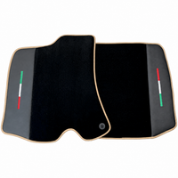 Black Floor Mats for Ferrari Amalfi (2025-2027) with Leather