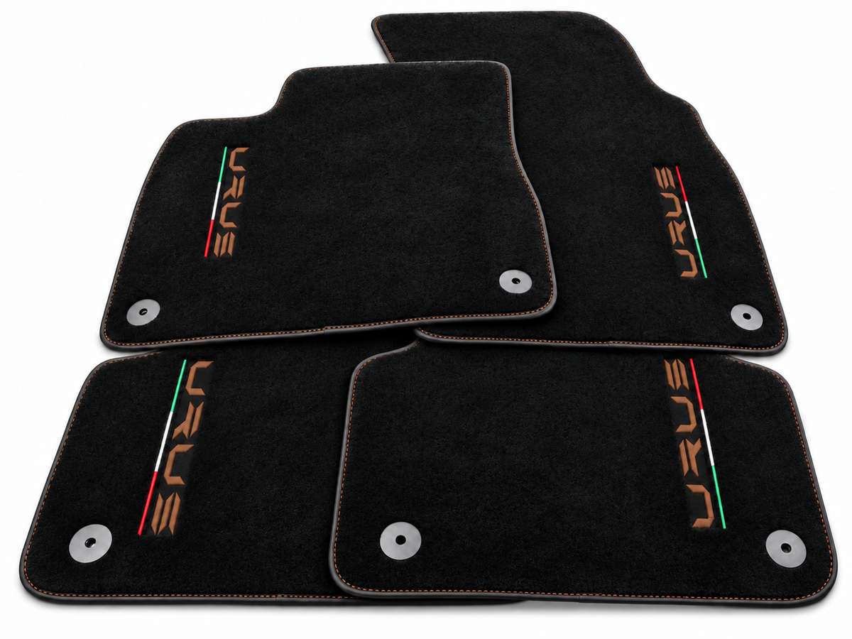 Black Floor Mats For Lamborghini Urus With Alcantara Leather