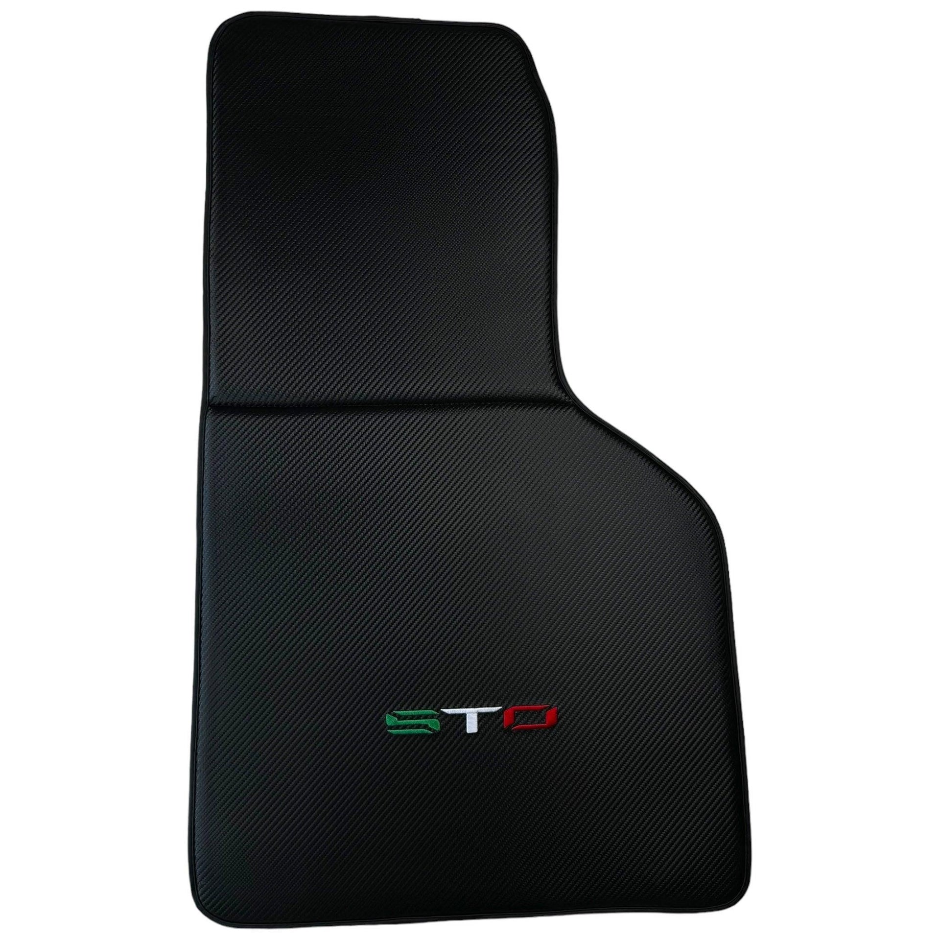 Carbon Fiber Black Floor Mats for Lamborghini Huracan STO - AutoWin