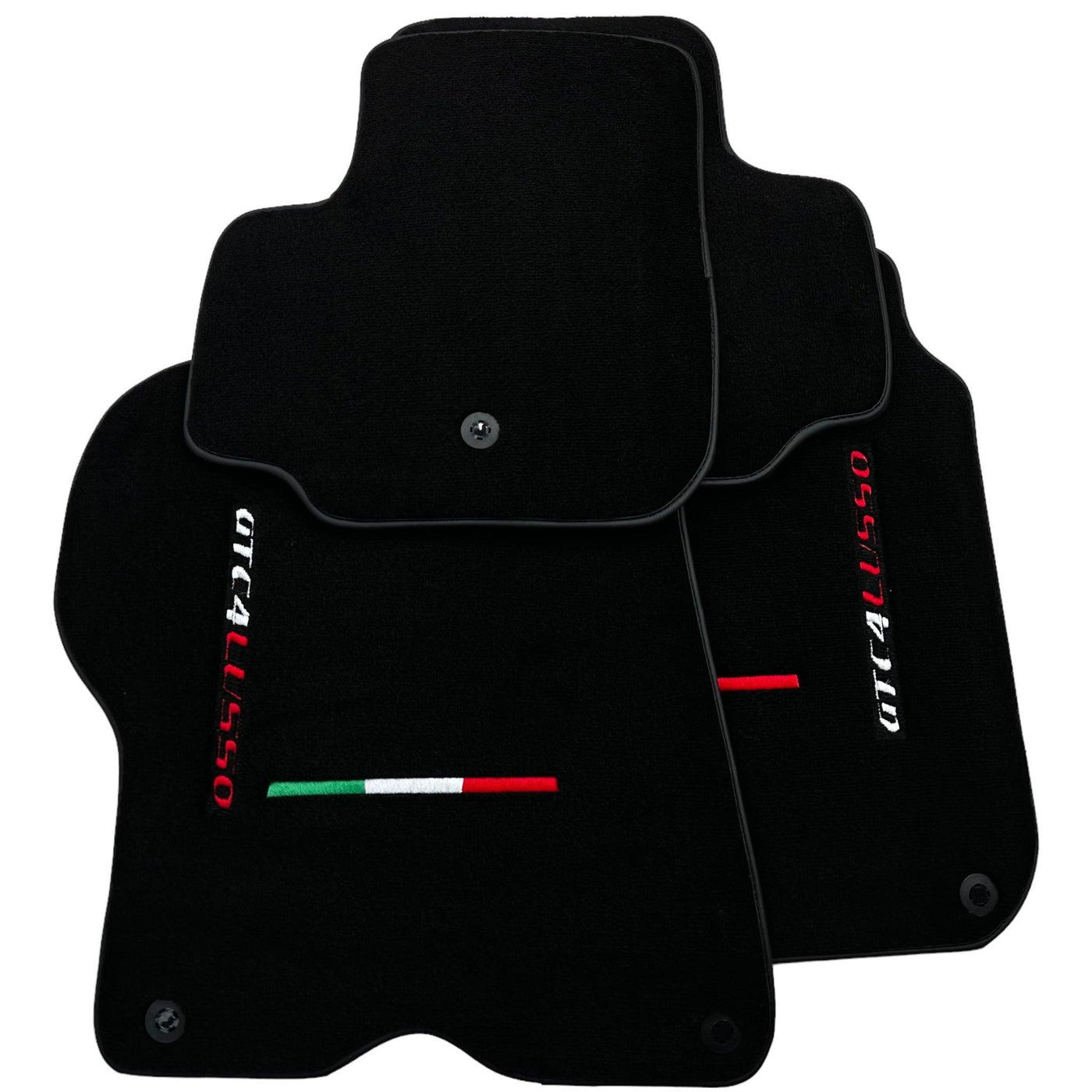 Black Floor Mats For Ferrari GTC4 Lusso (2016-2023) Italian Edition - AutoWin