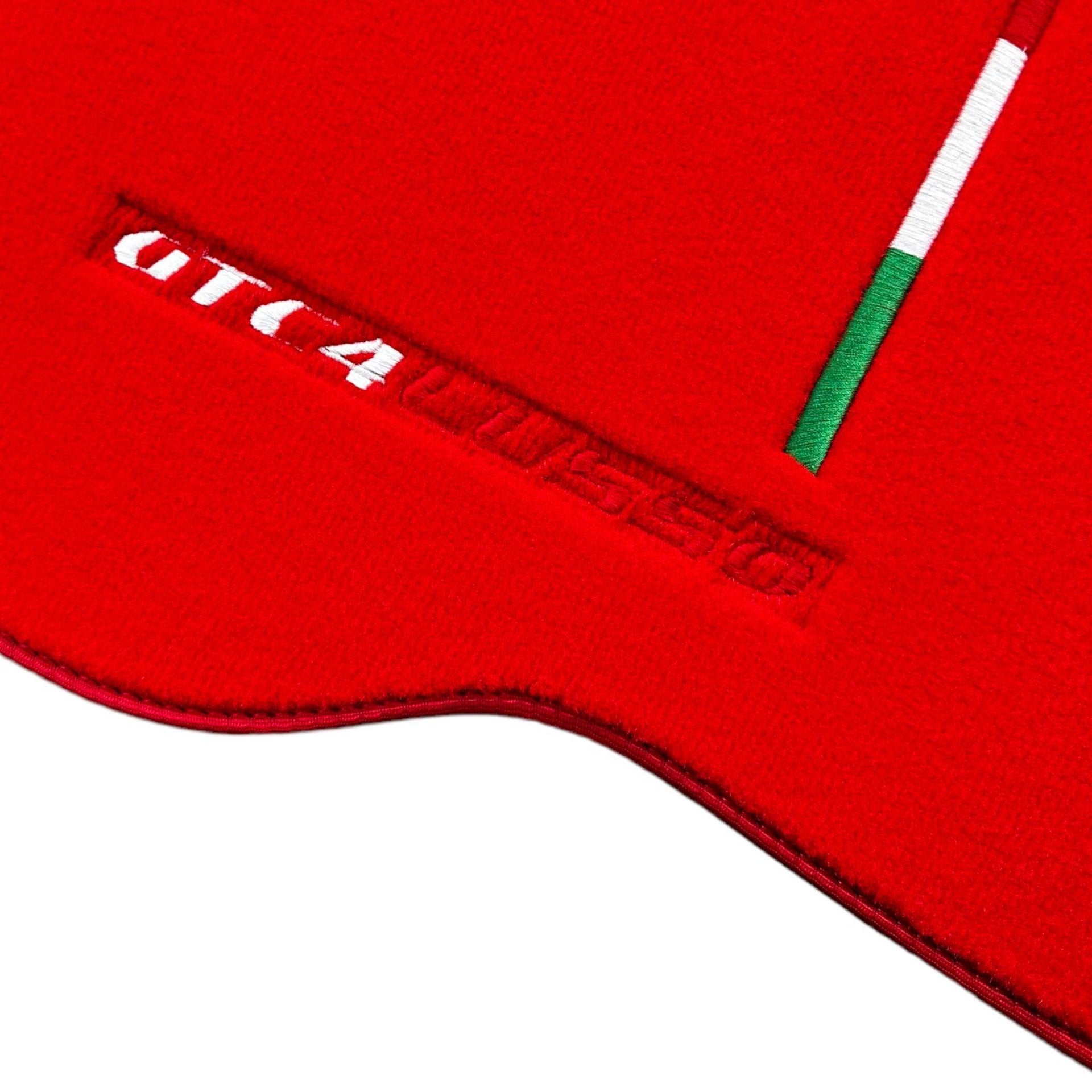 Red Floor Mats for Ferrari GTC4 Lusso (2016-2023) Italian Edition - AutoWin