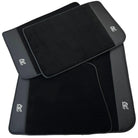 Black Floor Mats for Rolls Royce Cullinan with Black Leather - AutoWin
