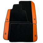 Floor Mats for Rolls Royce Wraith (2013–2023) with Orange Leather - AutoWin