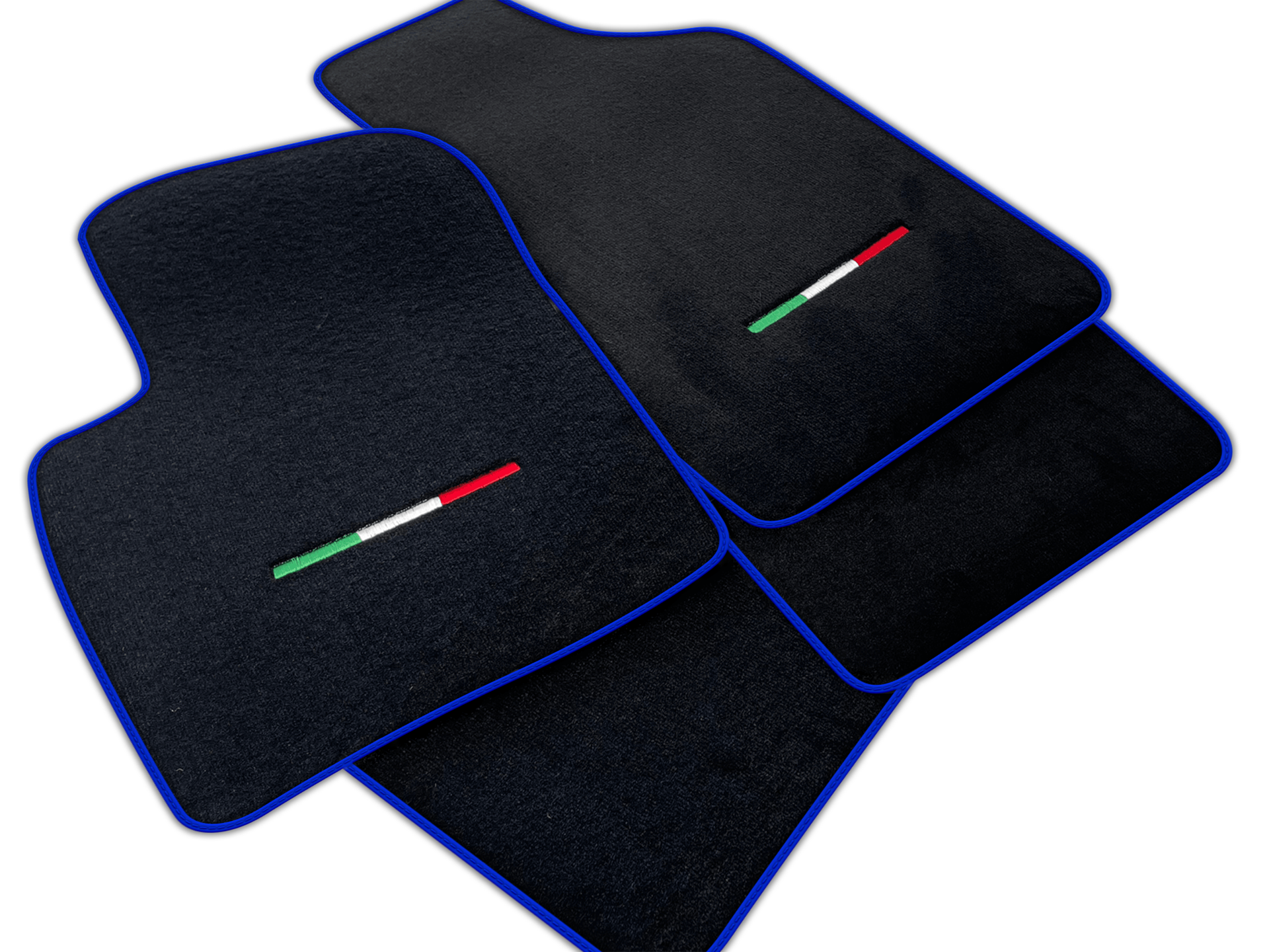 Italian Edition Black Floor Mats for Fiat 500c (2014-2020)