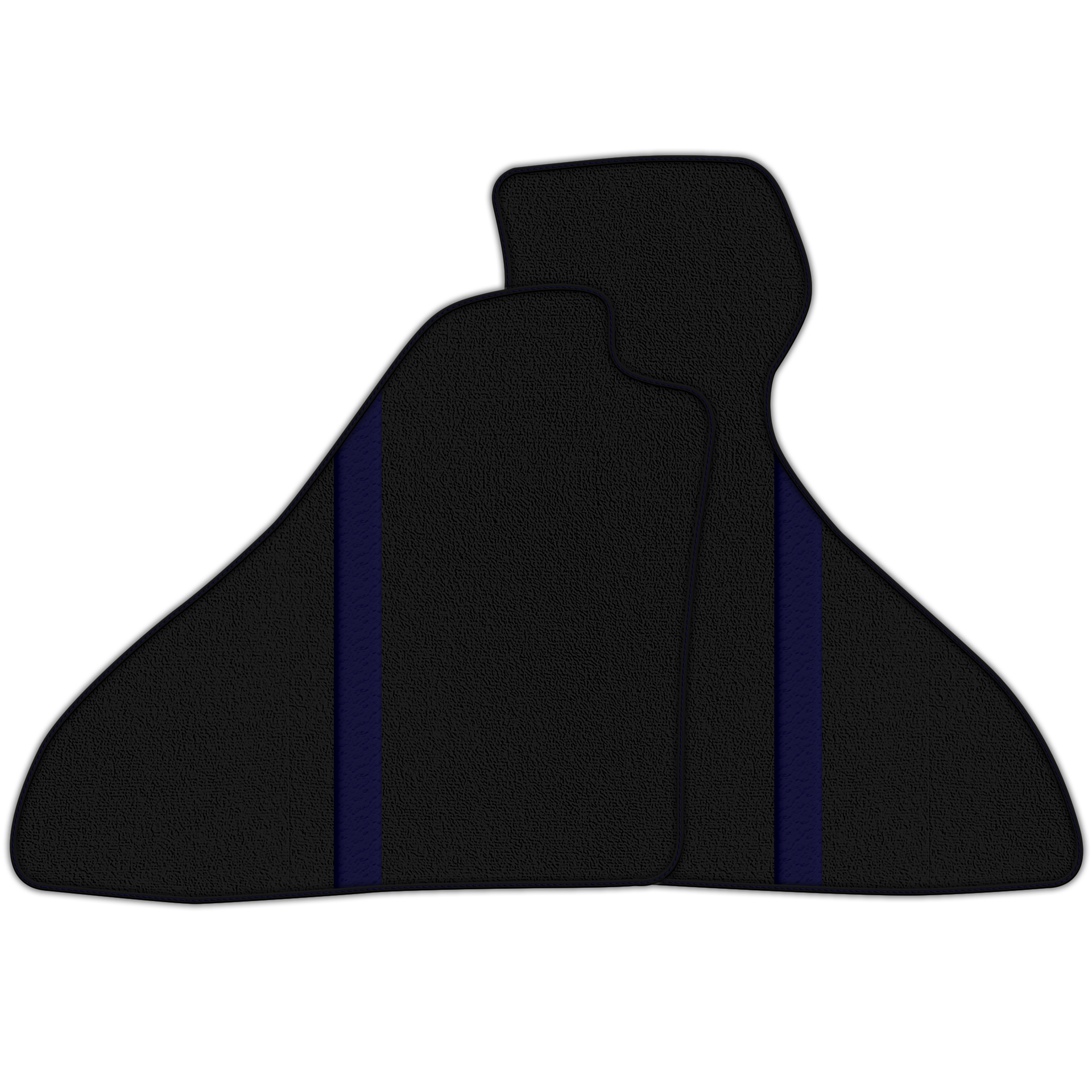 Black Leather-Trimmed Floor Mats for Ferrari Dino GT4 (1973-1979)