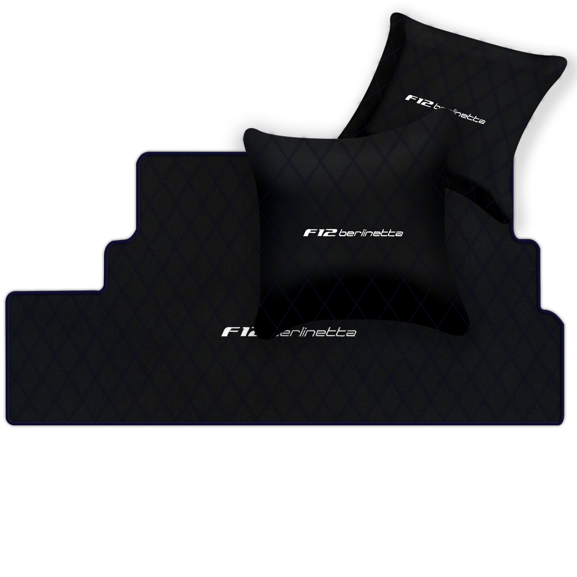 Premium Black Leather Floor Mats for Ferrari California | Full Set