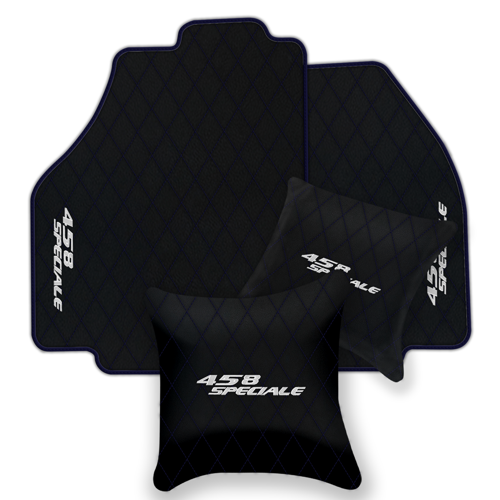 Premium Black Leather Floor Mats for Ferrari 296 GTS (2022-2025)