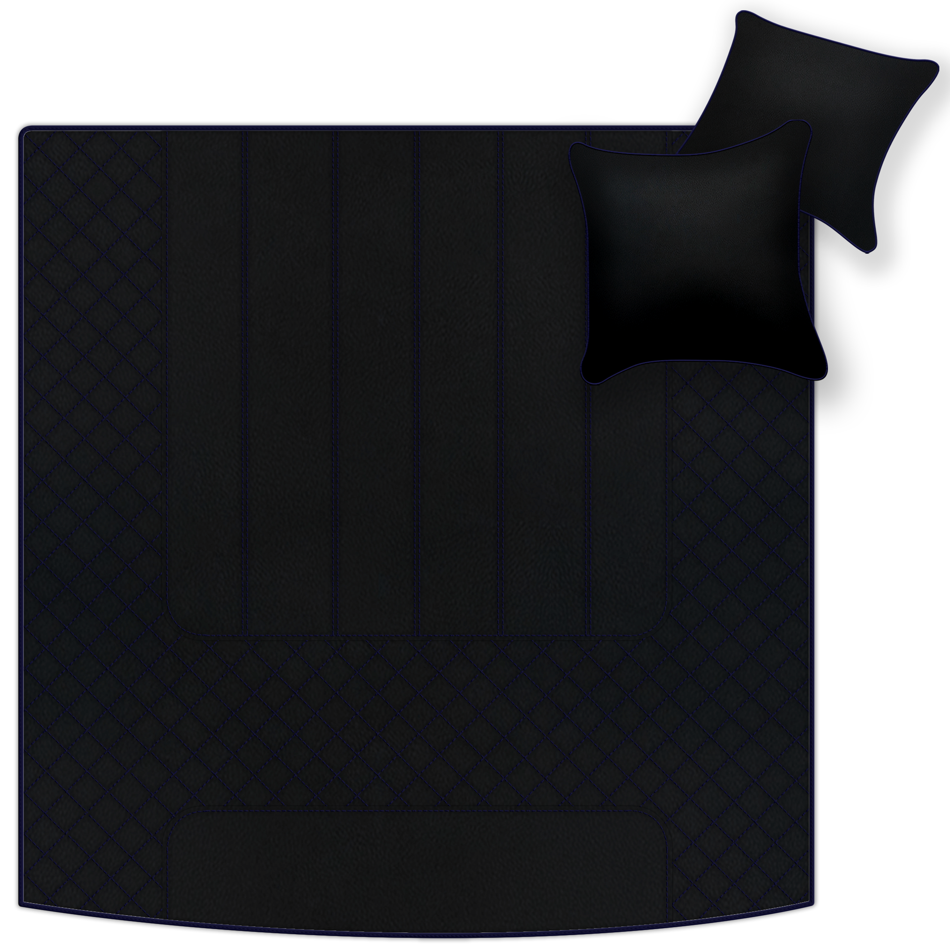 Customizable Leather Floor Mats with Double Diamond Pattern for Bentley Mulsanne (2010-2020) - AutoWin