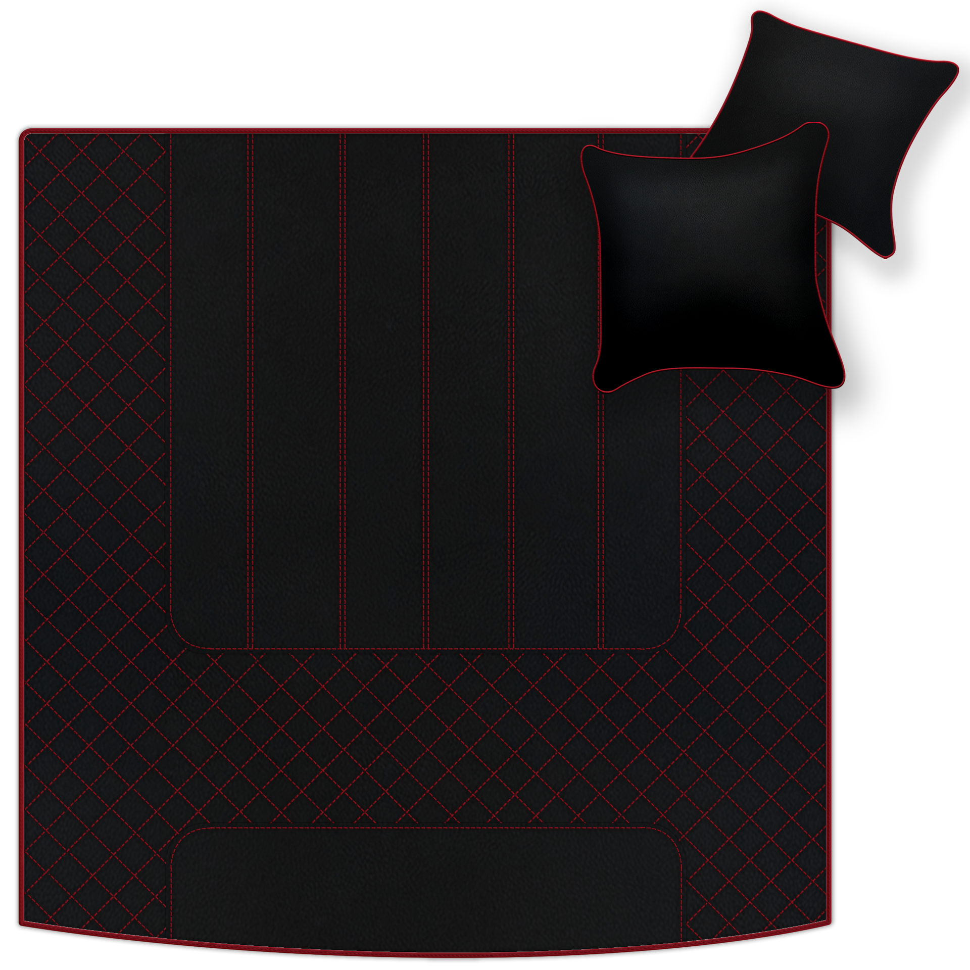 Customizable Leather Floor Mats with Double Diamond Pattern for Bentley Mulsanne (2010-2020) - AutoWin