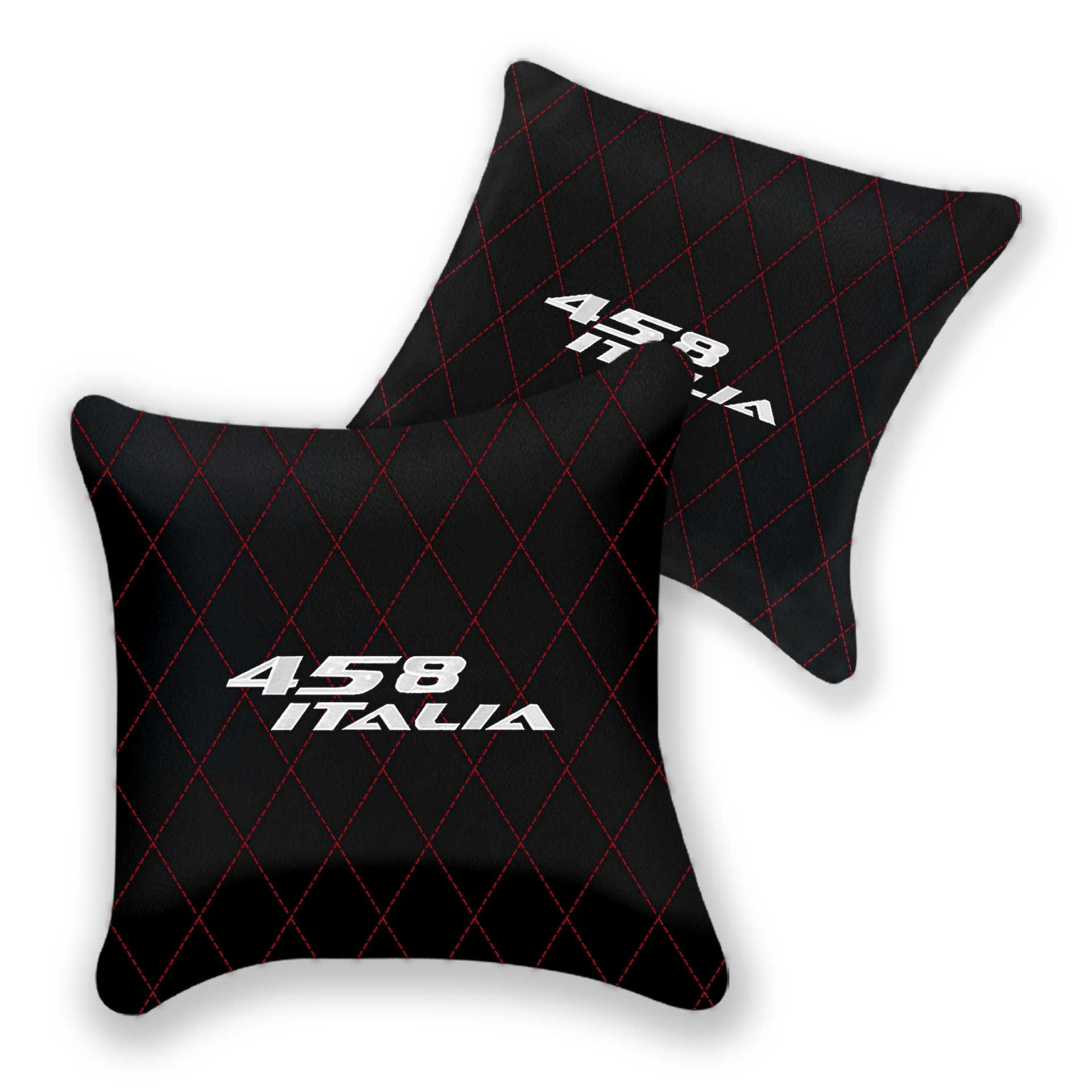 Customizable Black Leather Pillows for Ferrari 458 Spider (2012-2015)