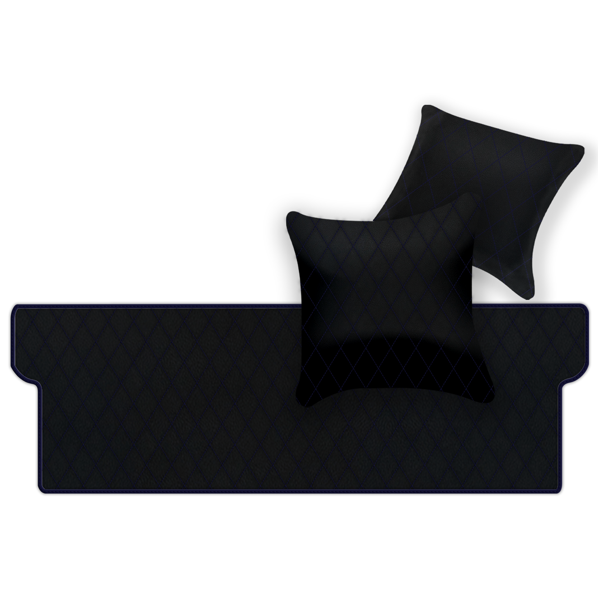 Premium Black Leather Floor Mats for Ferrari Testarossa (1984-1996)